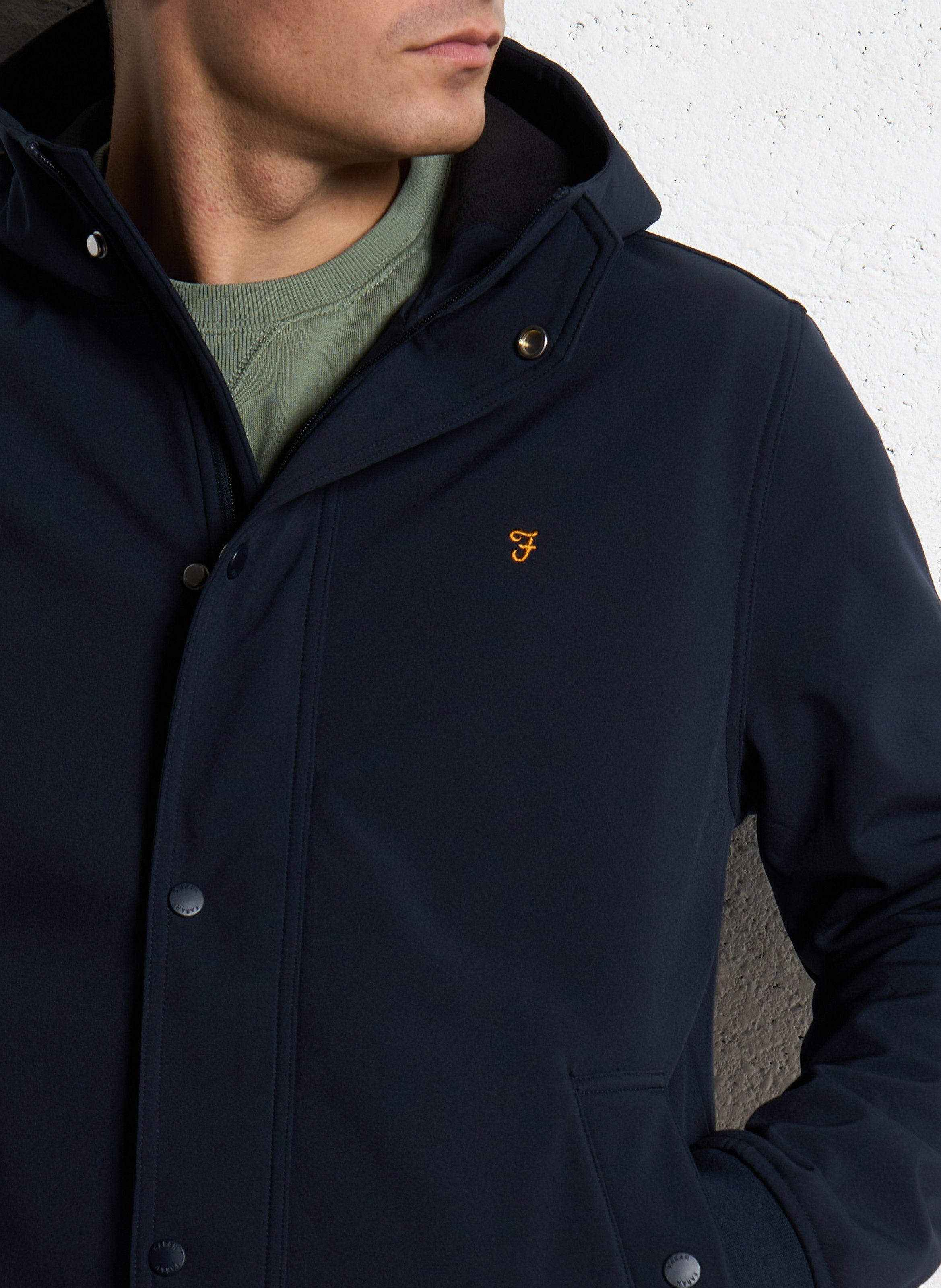 Veste col montant  FARAH Bleu