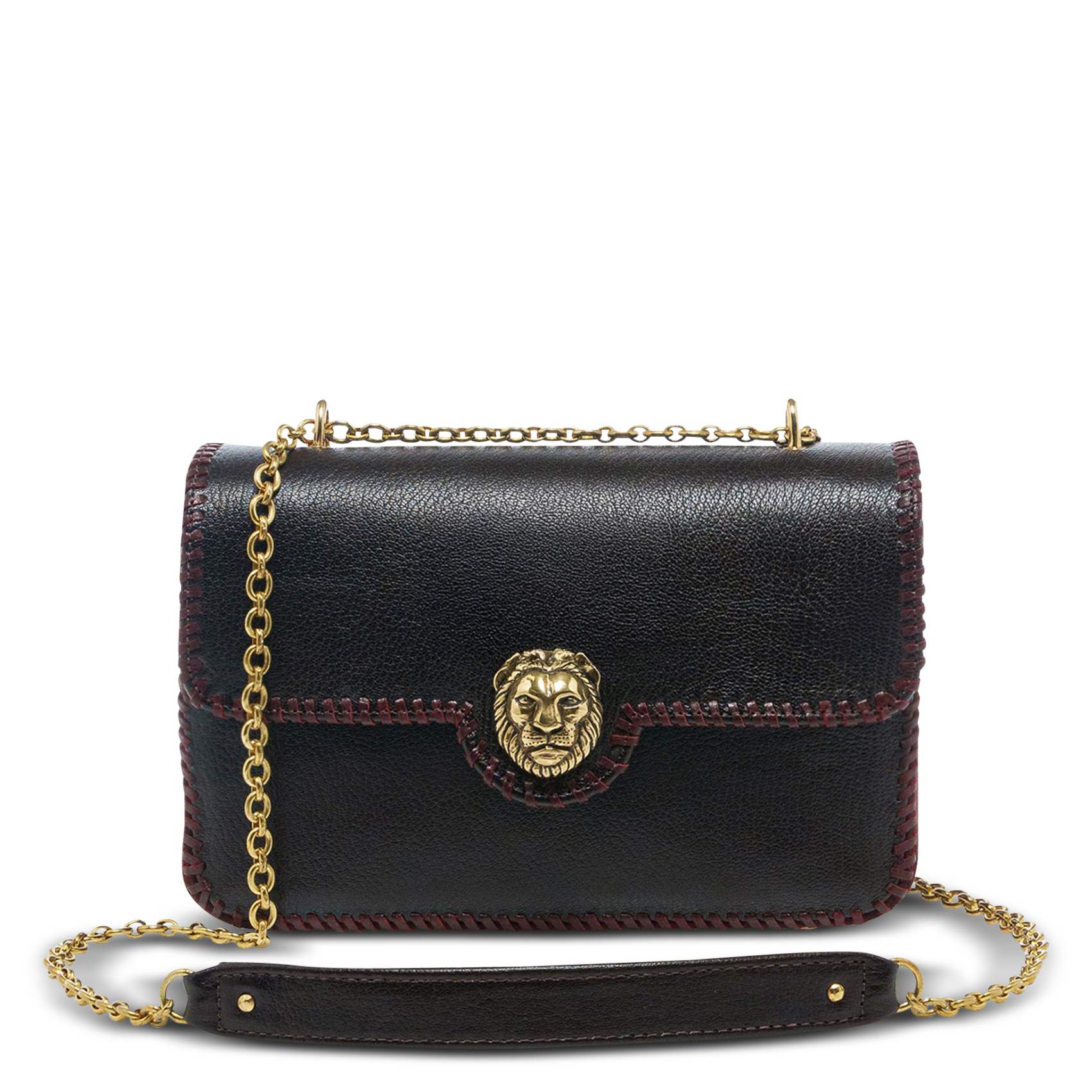 Sac porté épaule en cuir mélangé CLARIS VIROT Rouge