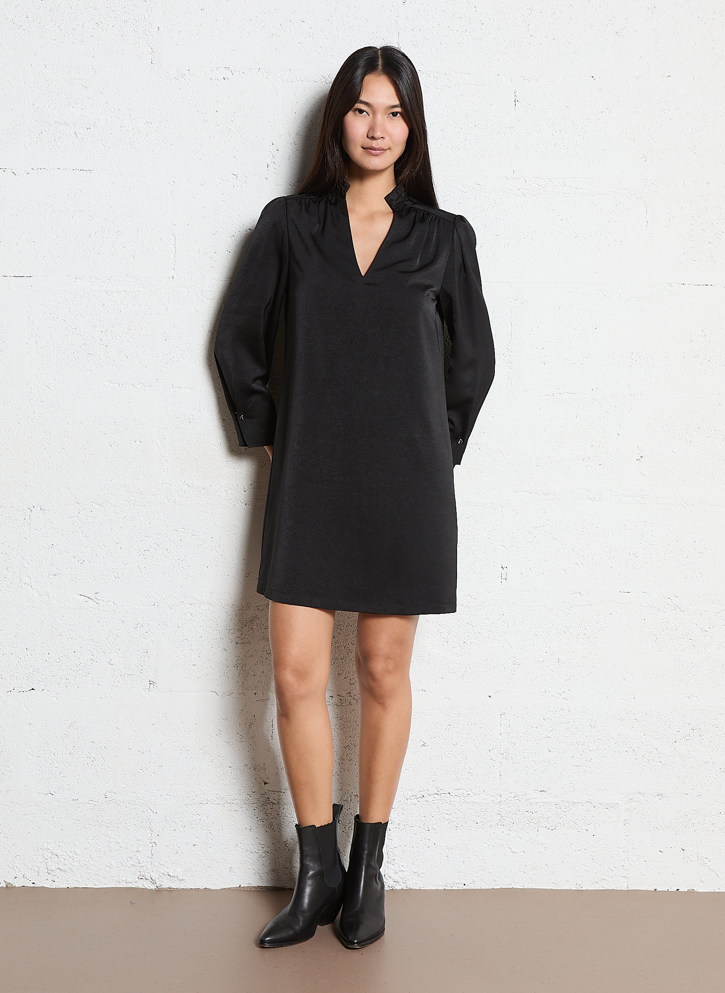 Gerade Tunikakleid in einfarbigem Design LIU JO Schwarz