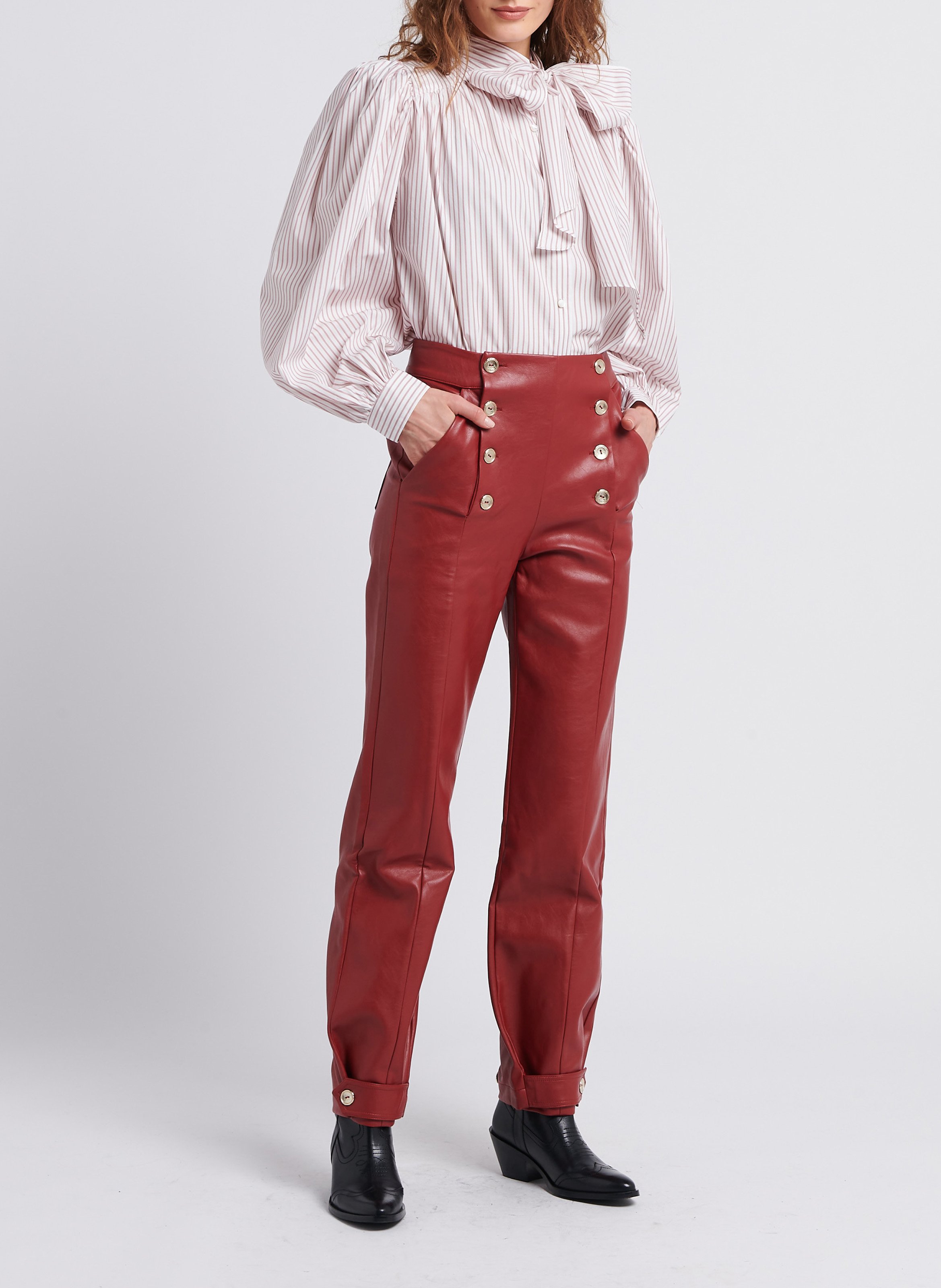 Pantalon large THE LABEL EDITION Rouge