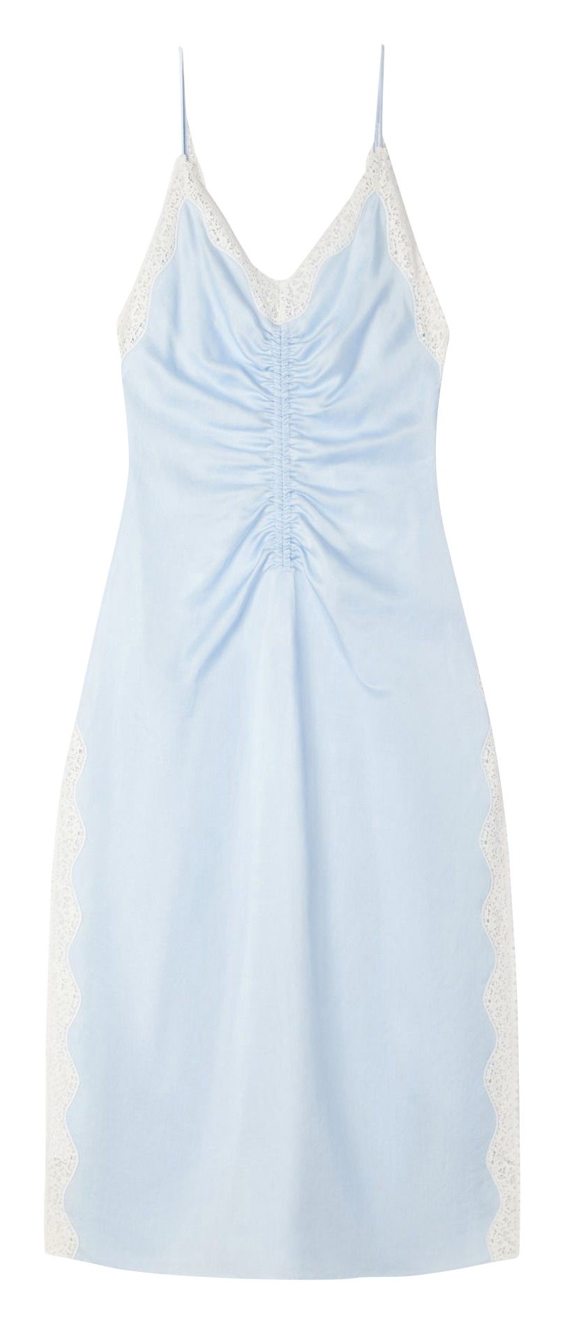 Robe midi col v SANDRO Bleu
