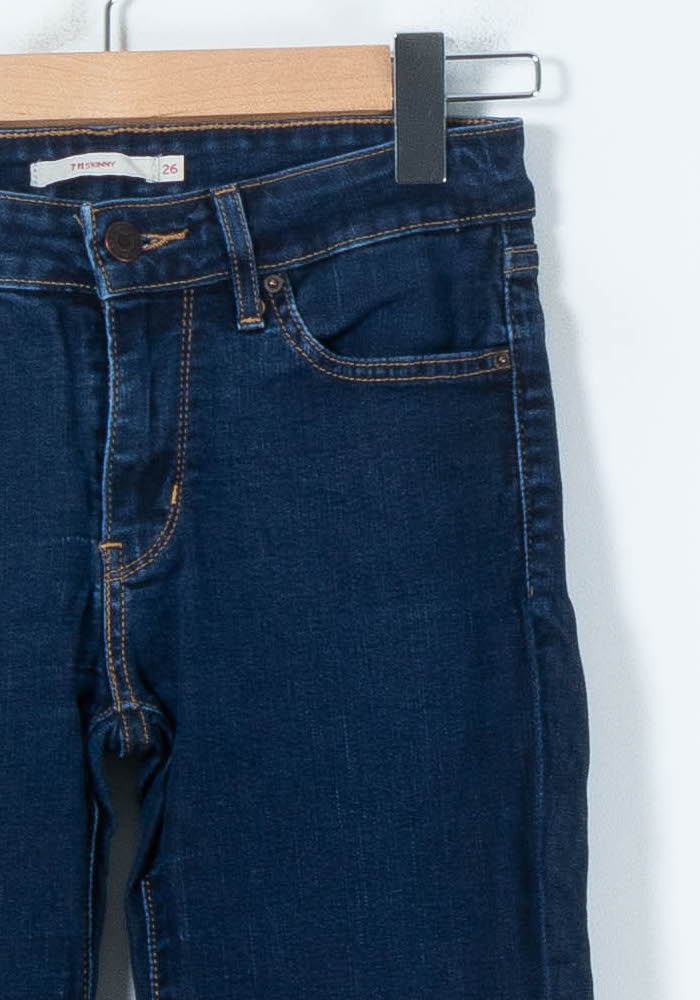 Cropped slim jeans with studs LEVI'S - Seconde main Blue