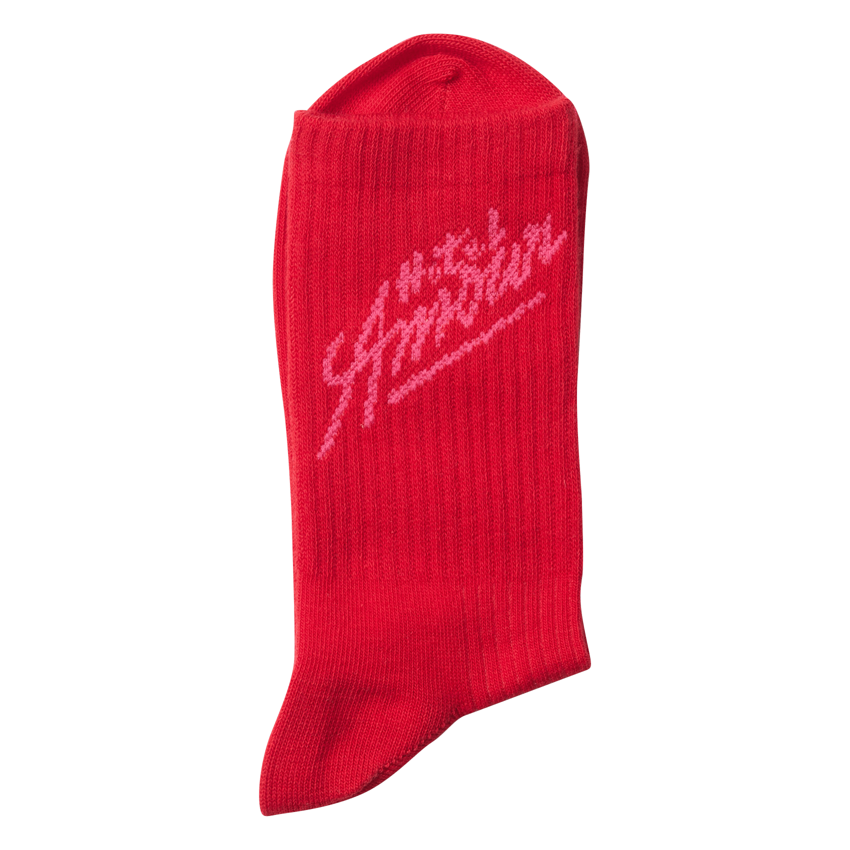 Organic cotton-blend socks SELECTED Red