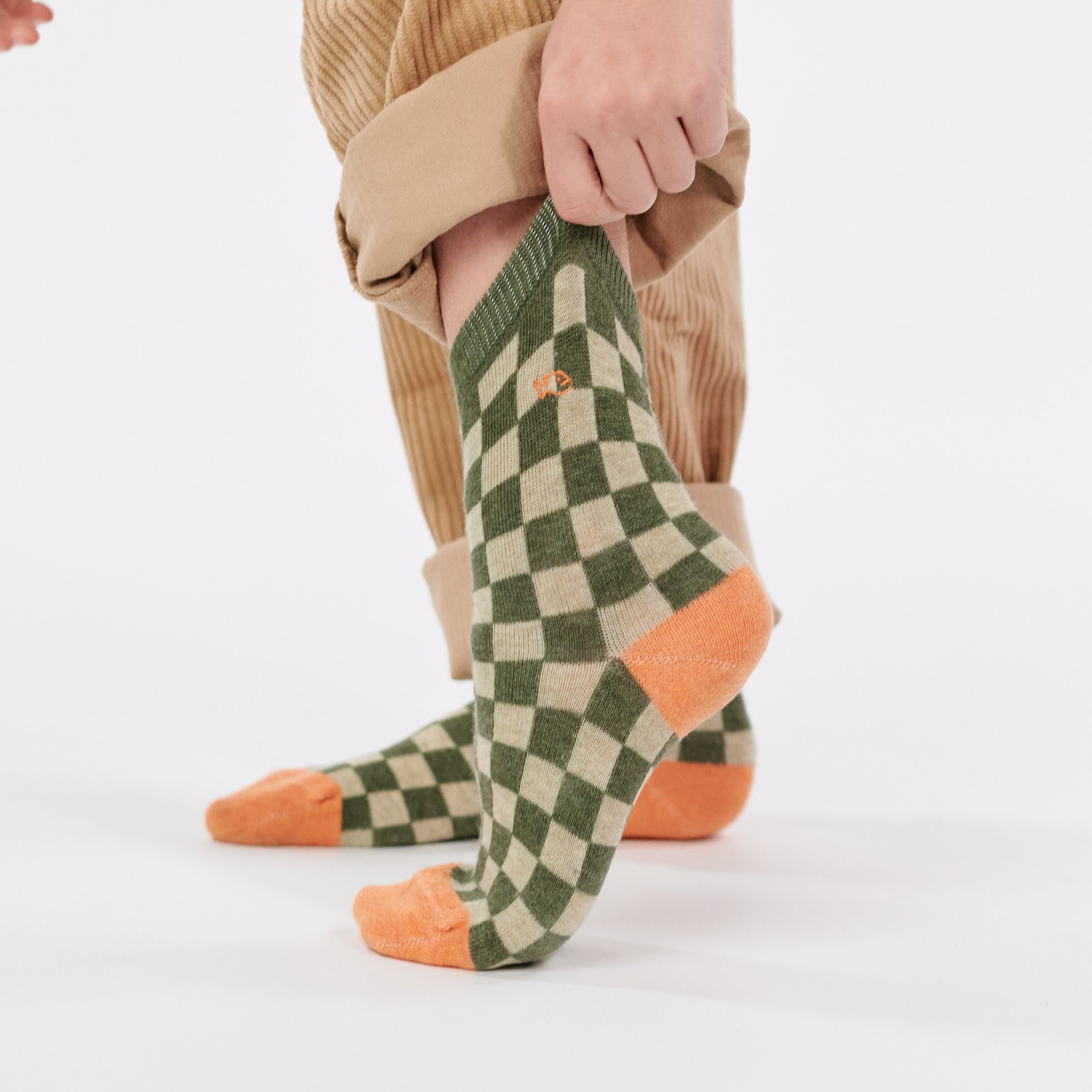 Checked socks BILLYBELT Green