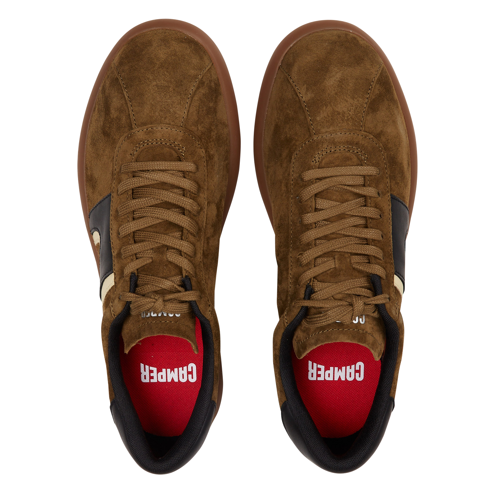 Baskets basses en cuir velours CAMPER Vert