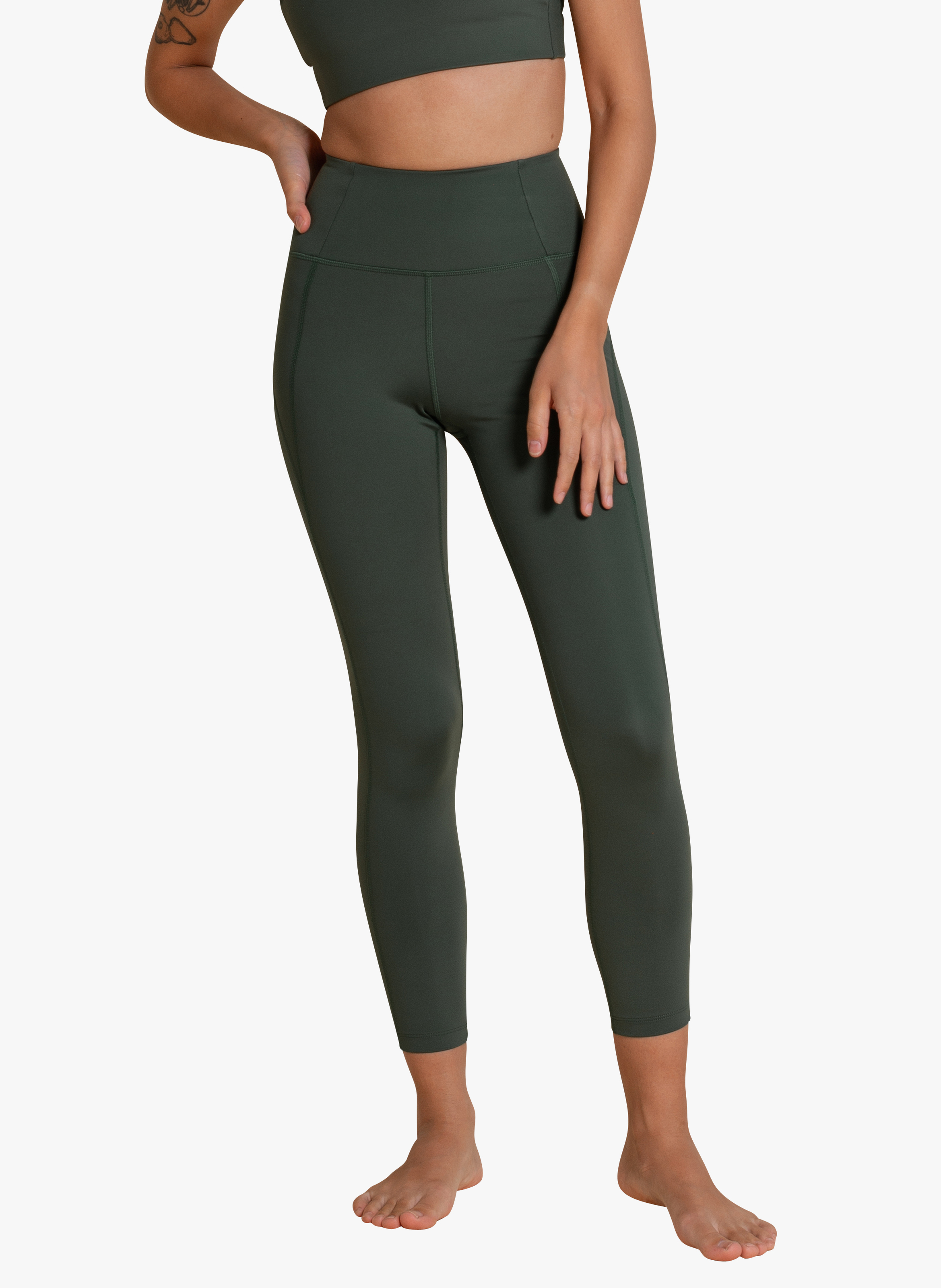 Leggings sportivi a compressione graduata GIRLFRIEND COLLECTIVE Kaki