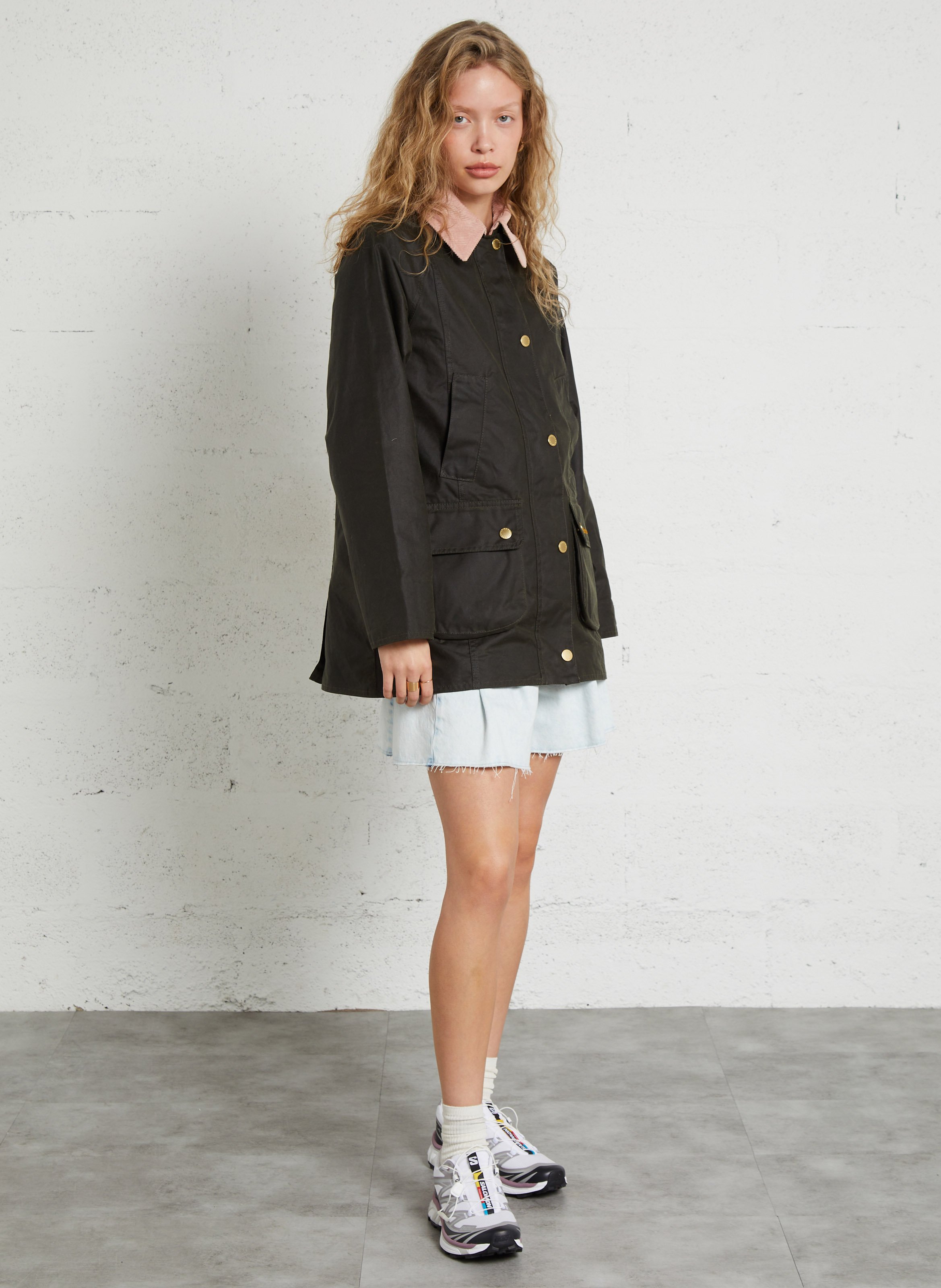 Veste col classique BARBOUR Kaki