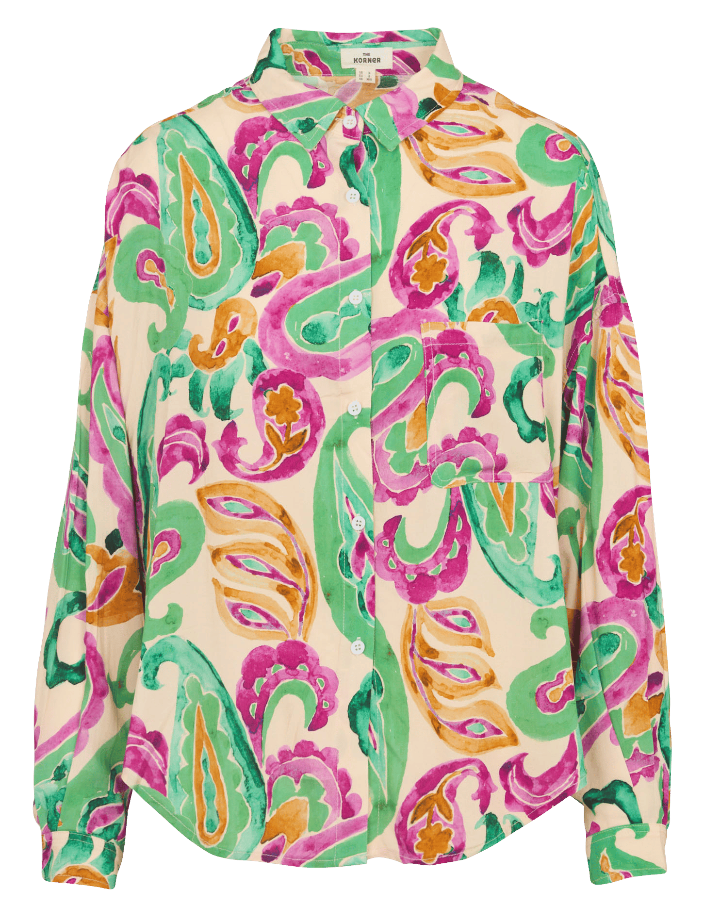 Chemise oversize col classique imprimé THE KORNER Multicolore