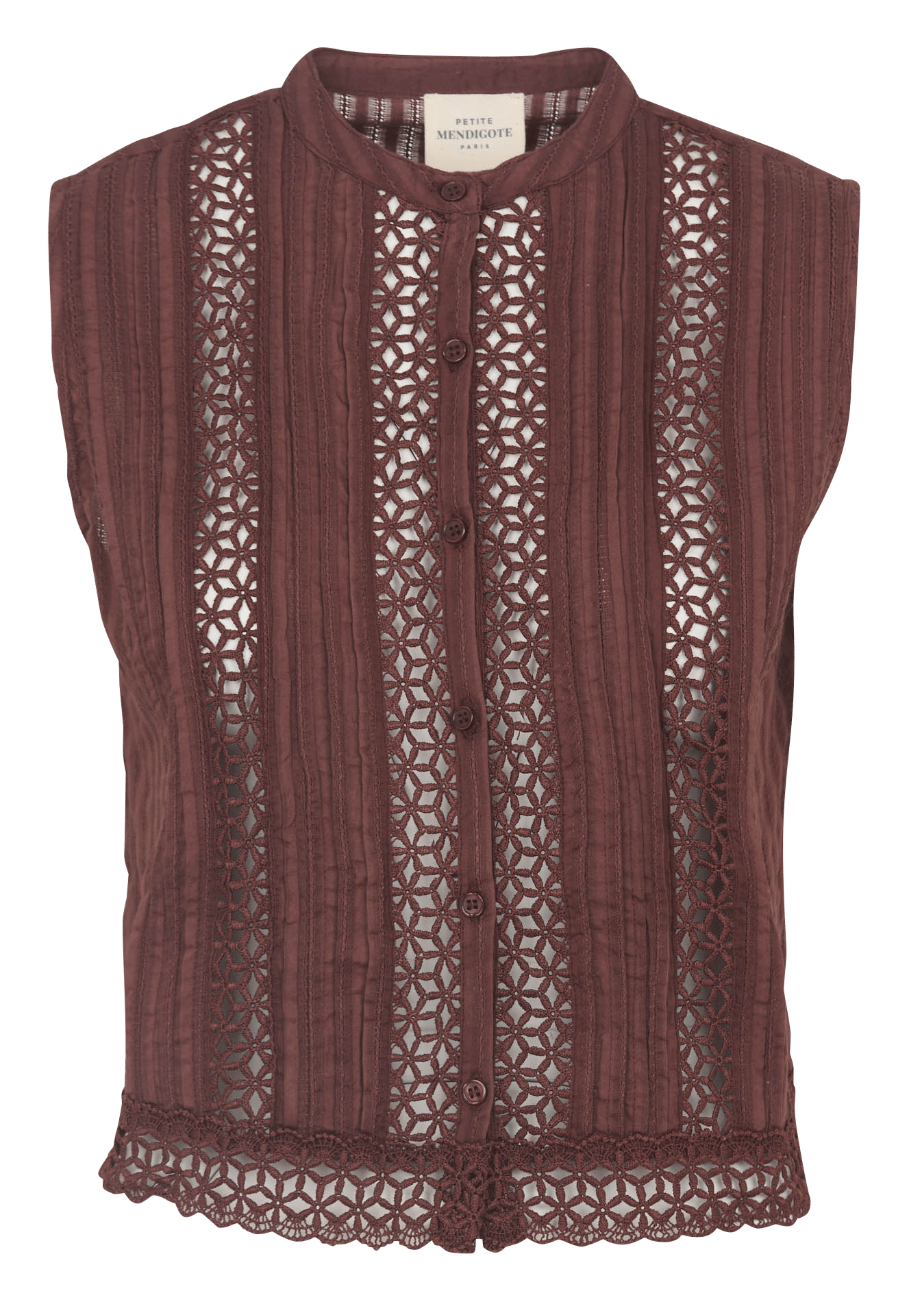 Chemise droite col mao en coton PETITE MENDIGOTE