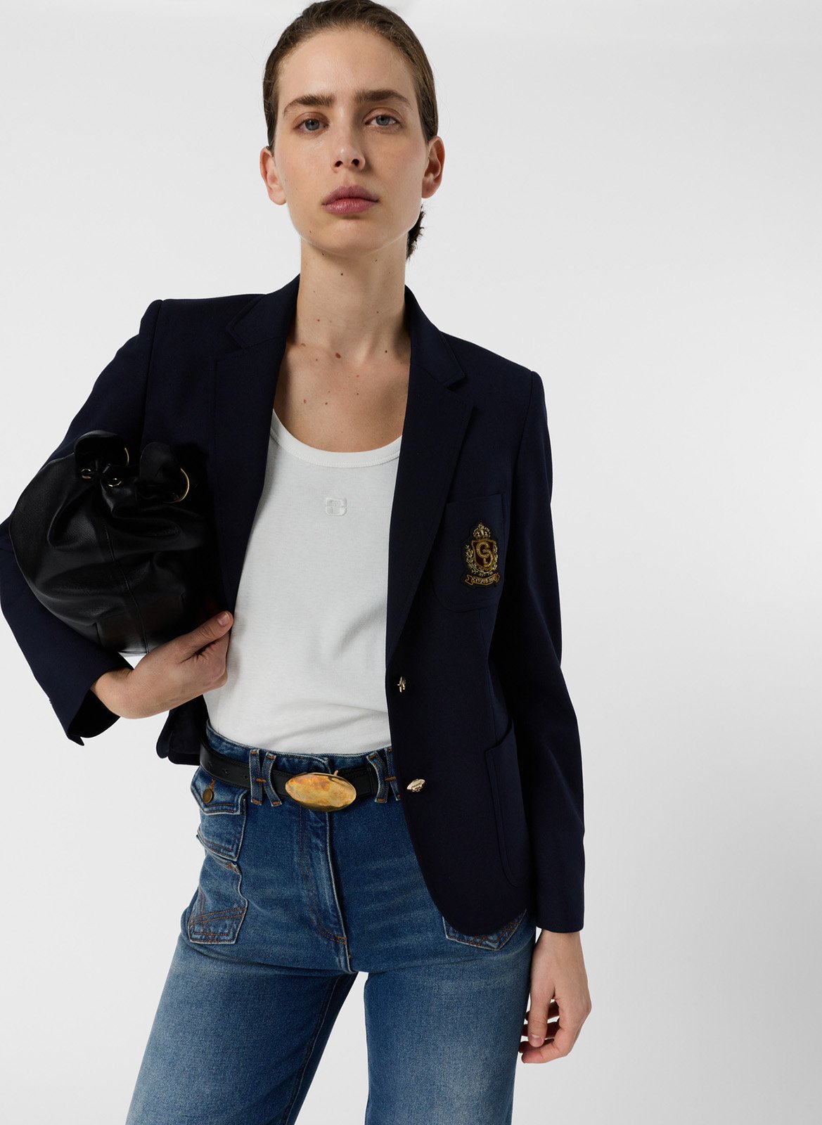 Taillierte Blazerjacke mit Revers GERARD DAREL Blau