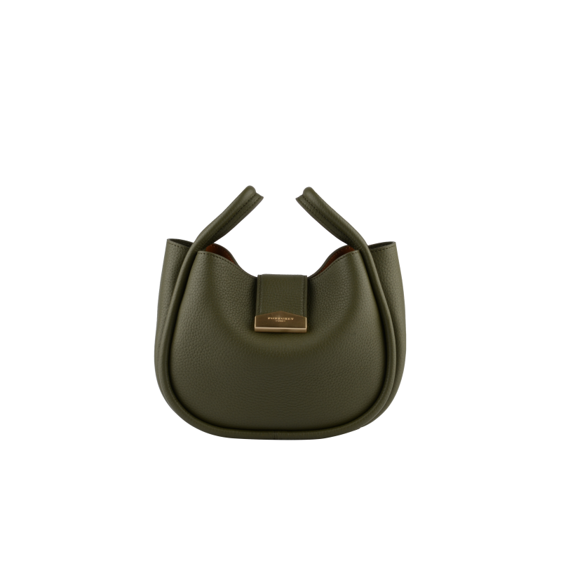 Leather clutch bag POURCHET