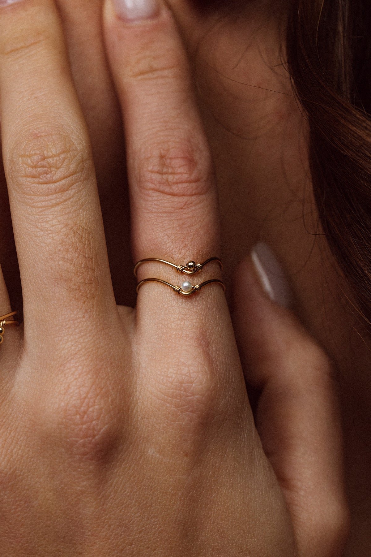 Bague chevron perle YAY Blanc