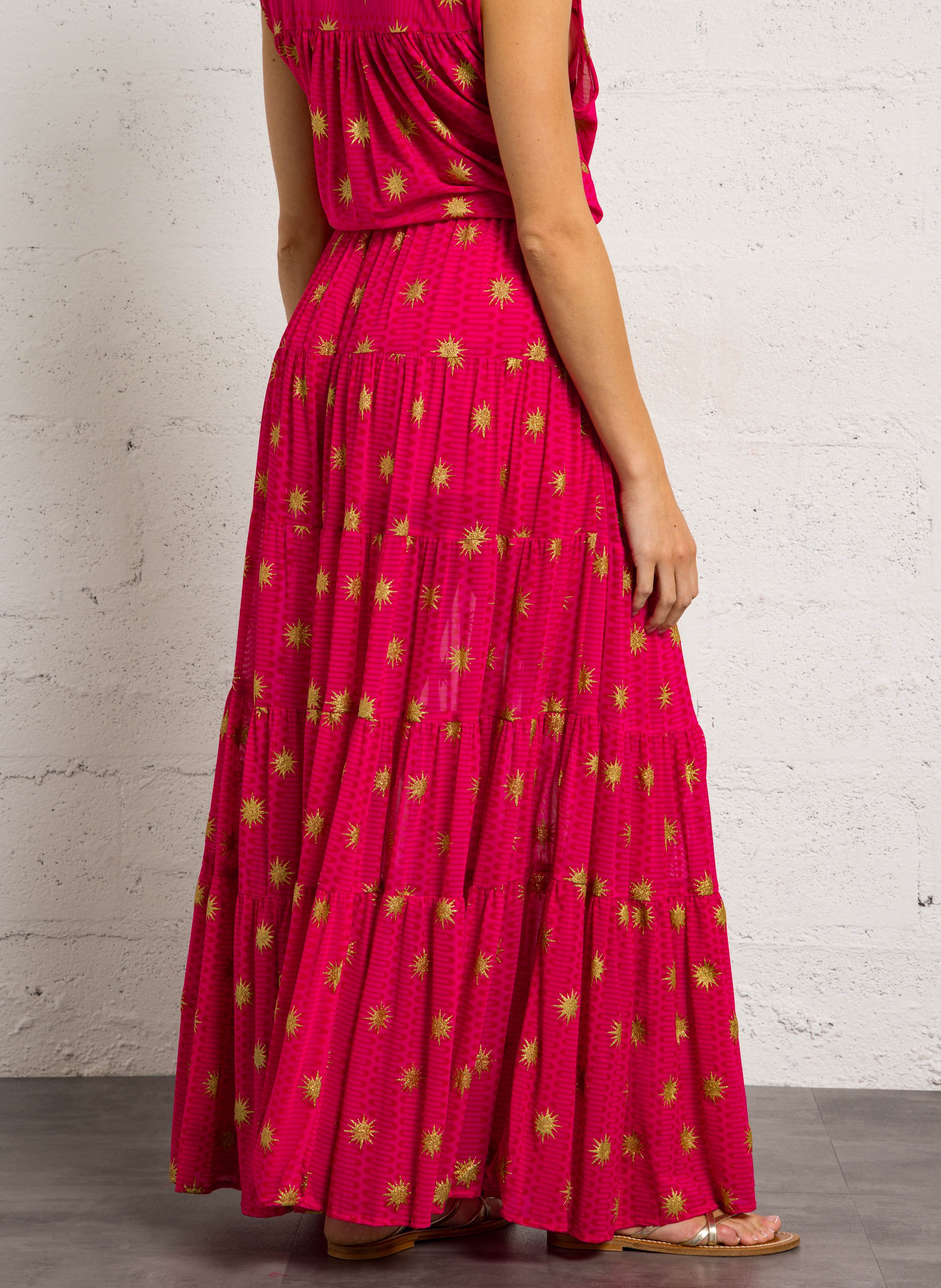 Falda larga bordada SUNDRESS Multicolor