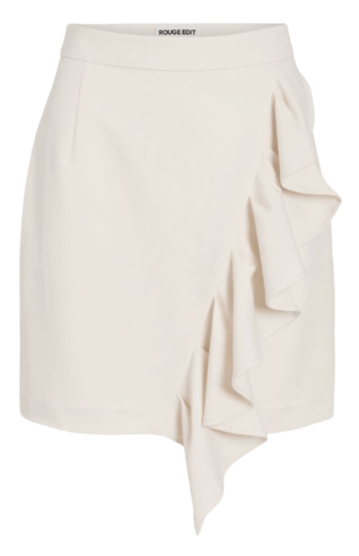 Jupe courte droite ROUGE EDIT Beige