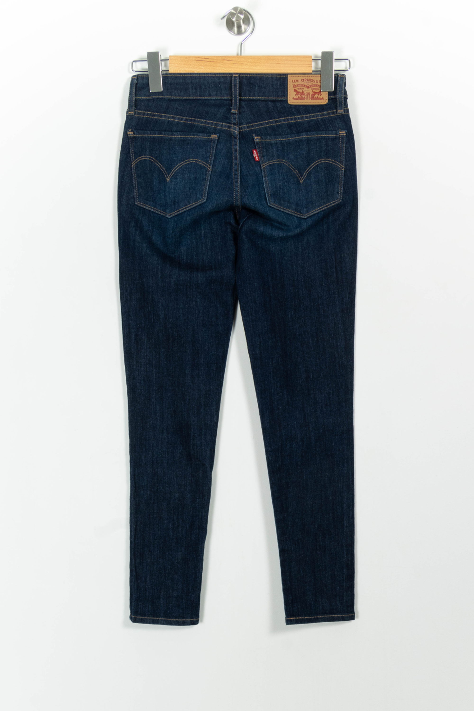 Cropped slim jeans with studs LEVI'S - Seconde main Blue