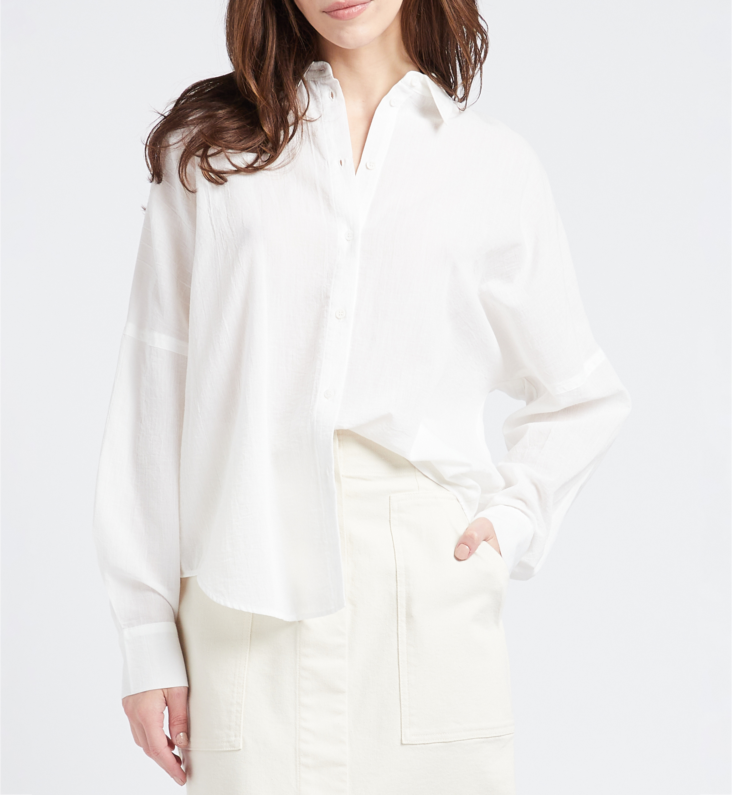 Katoenen overhemd met klassieke kraag COLLECTORS CLUB Beige