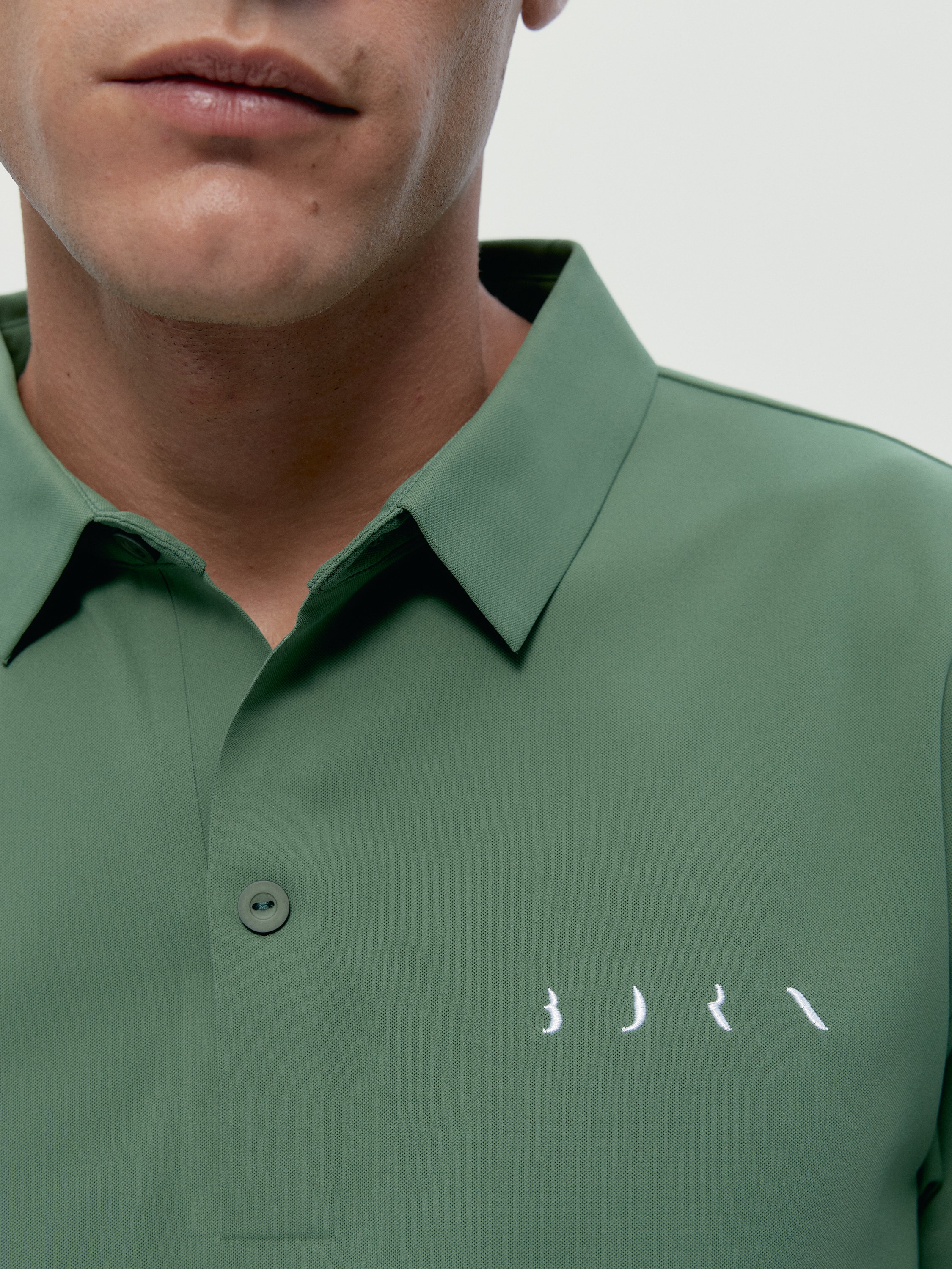 Short-sleeve performance sports polo t-shirt BORN Green