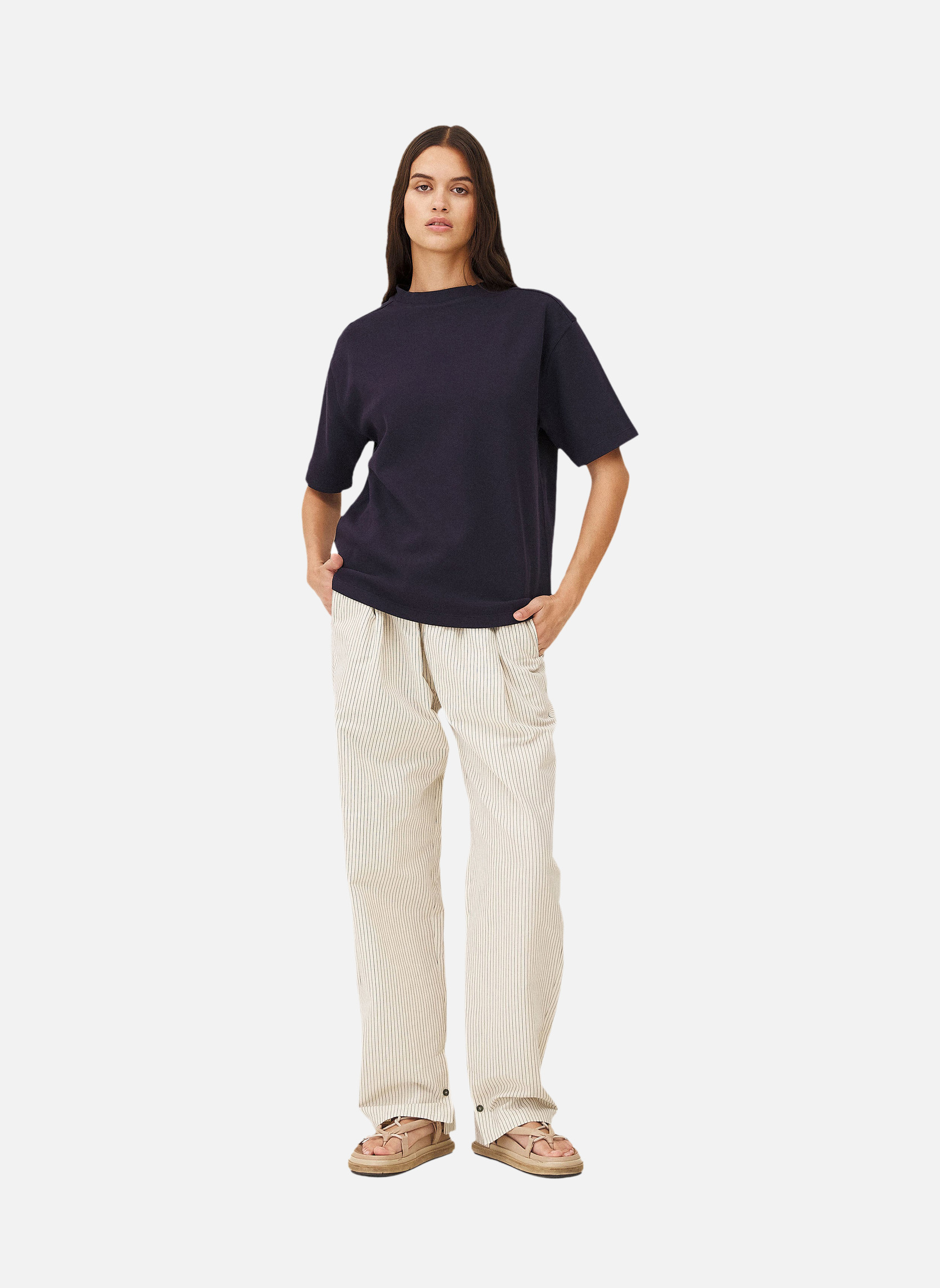 Oversized t-shirt navy Noyoco Blue