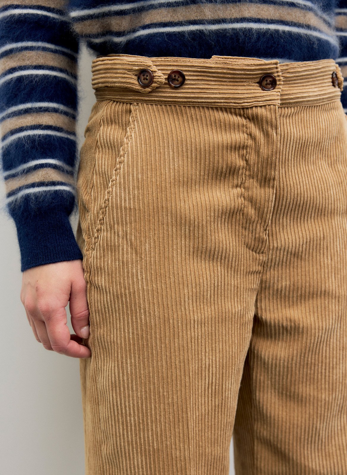 Wide-leg corduroy pants GERARD DAREL Beige