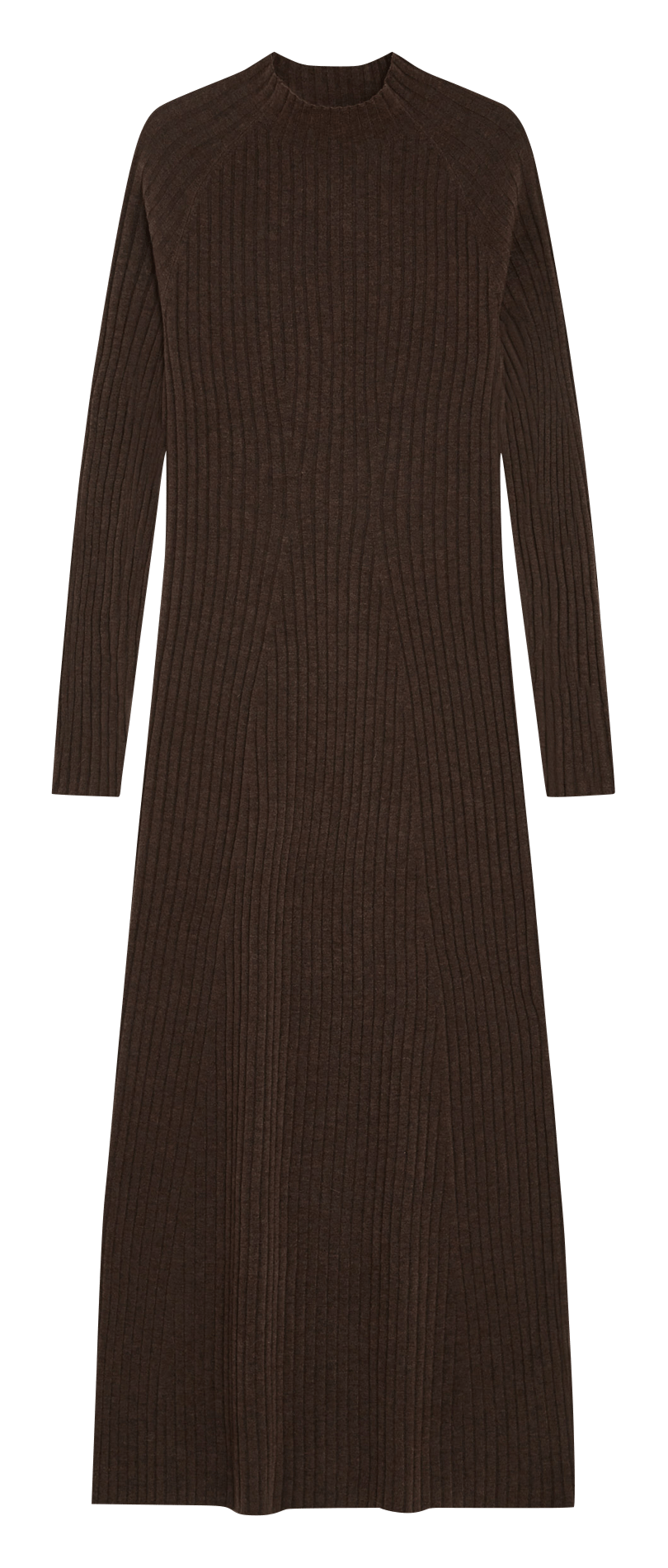 Long round-neck knit dress GRACE ET MILA Brown