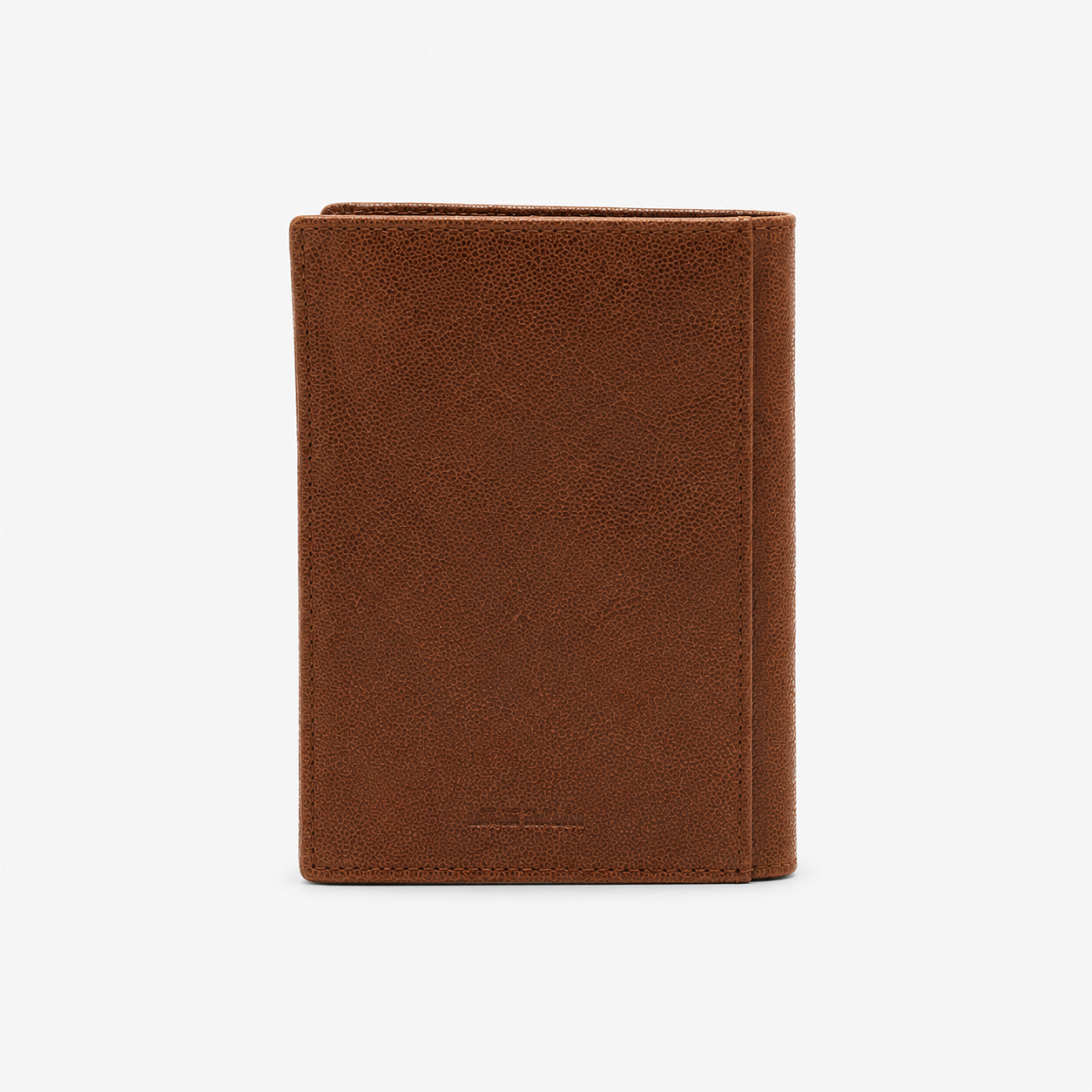 Vertical Leather Wallet SERGE BLANCO Brown