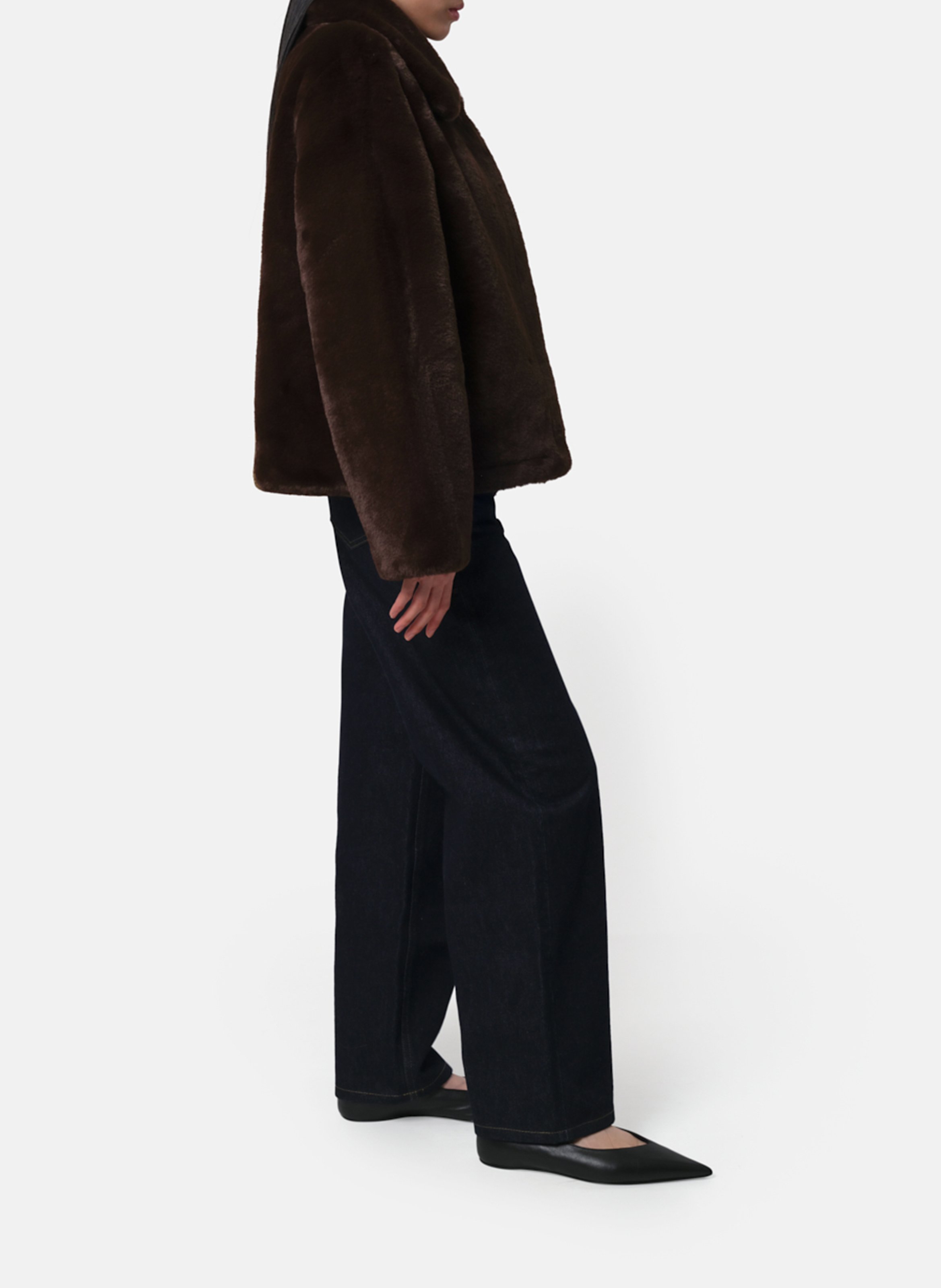 Kort jasje met faux fur-effect APPARIS Bruin