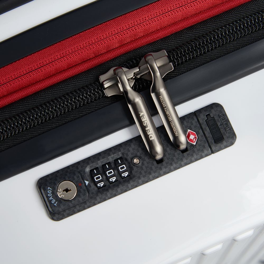 Hard-shell checked suitcase - size S DELSEY PARIS White