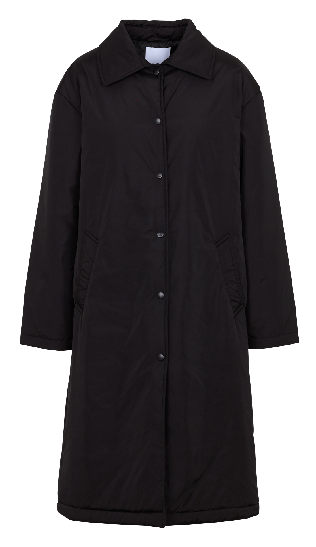 Langer Oversize-Steppmantel mit Knöpfen IKKS Schwarz
