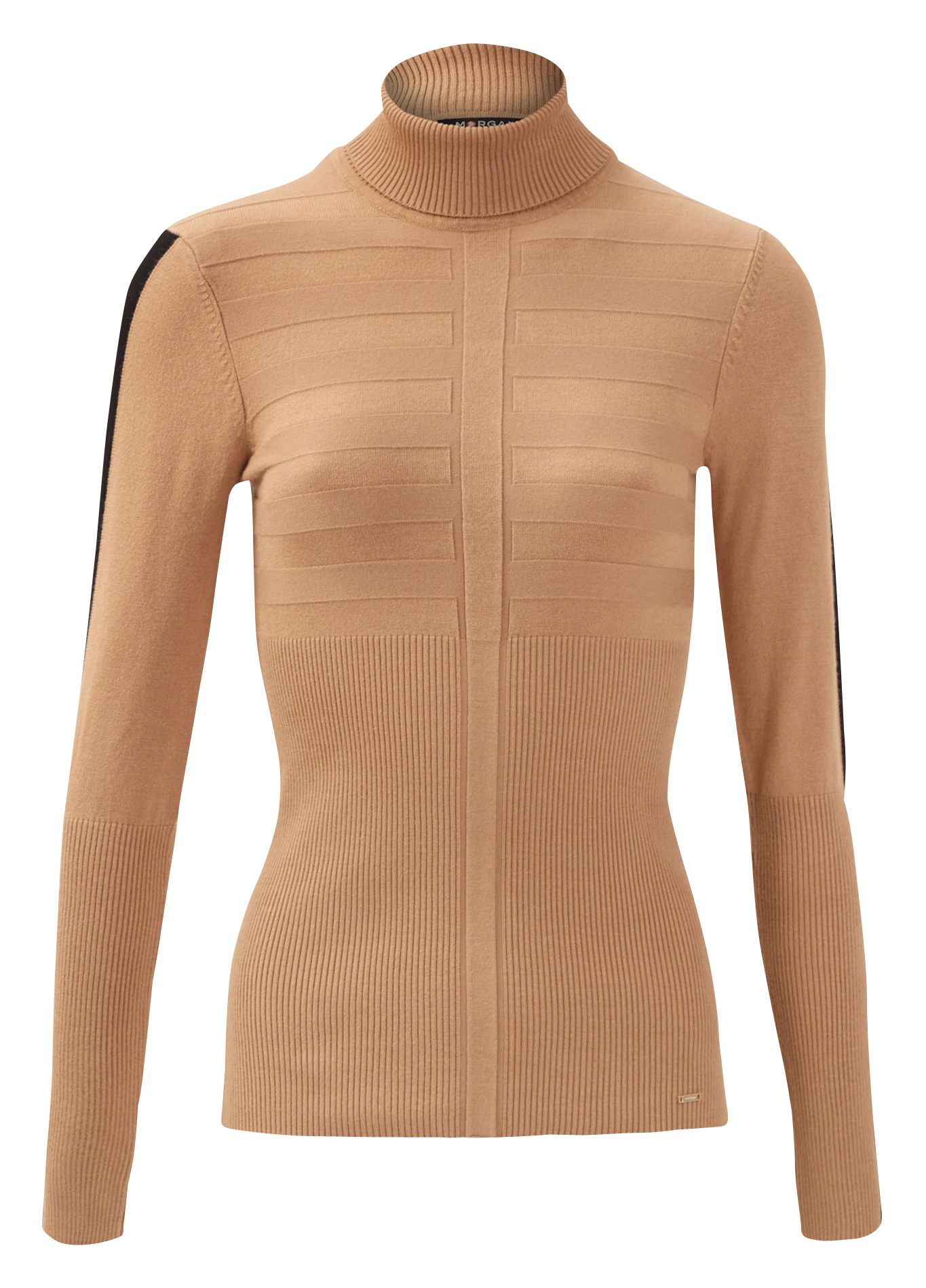 Nauwsluitende coltrui  Camel noir