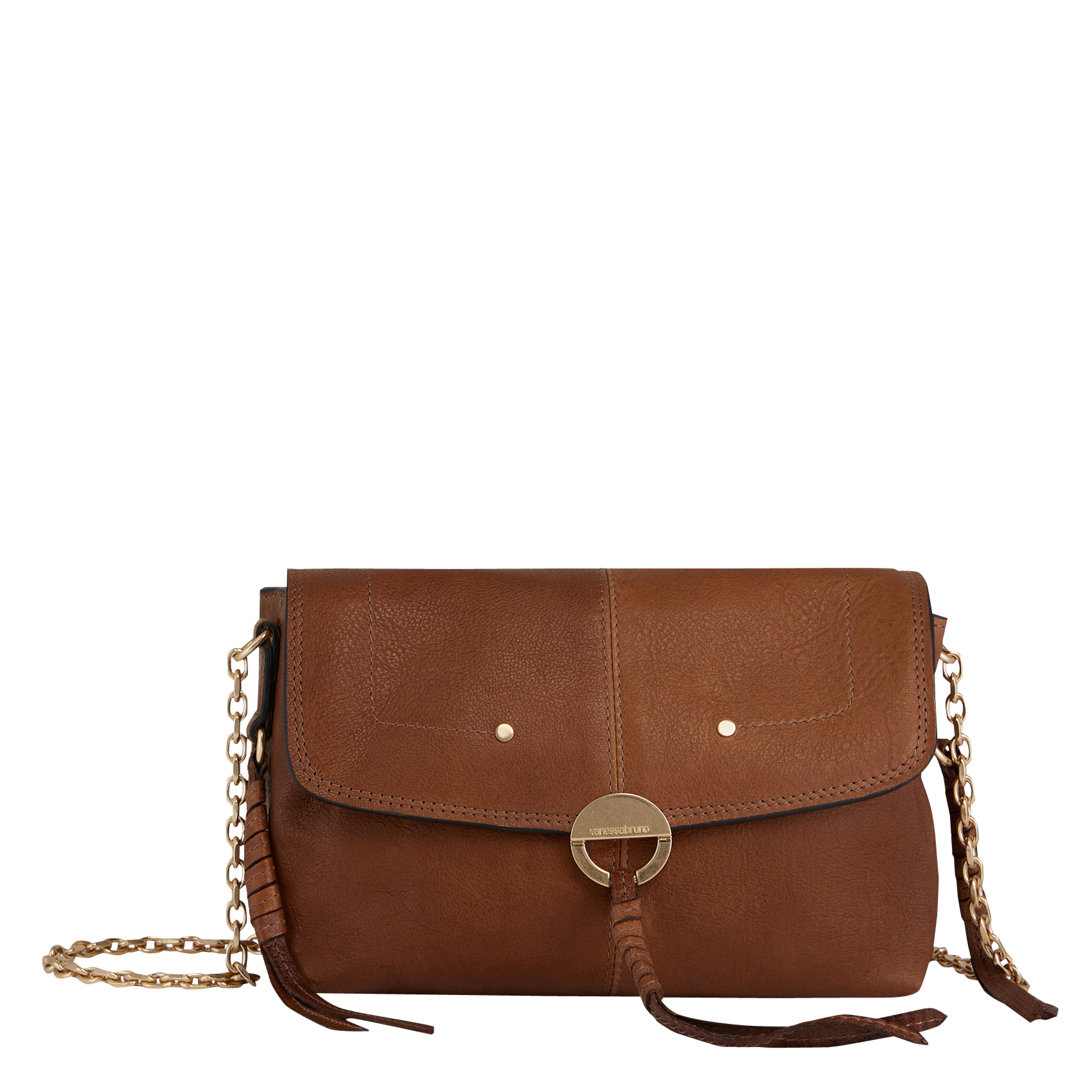 Sac bandoulière à rabat en cuir VANESSA BRUNO
