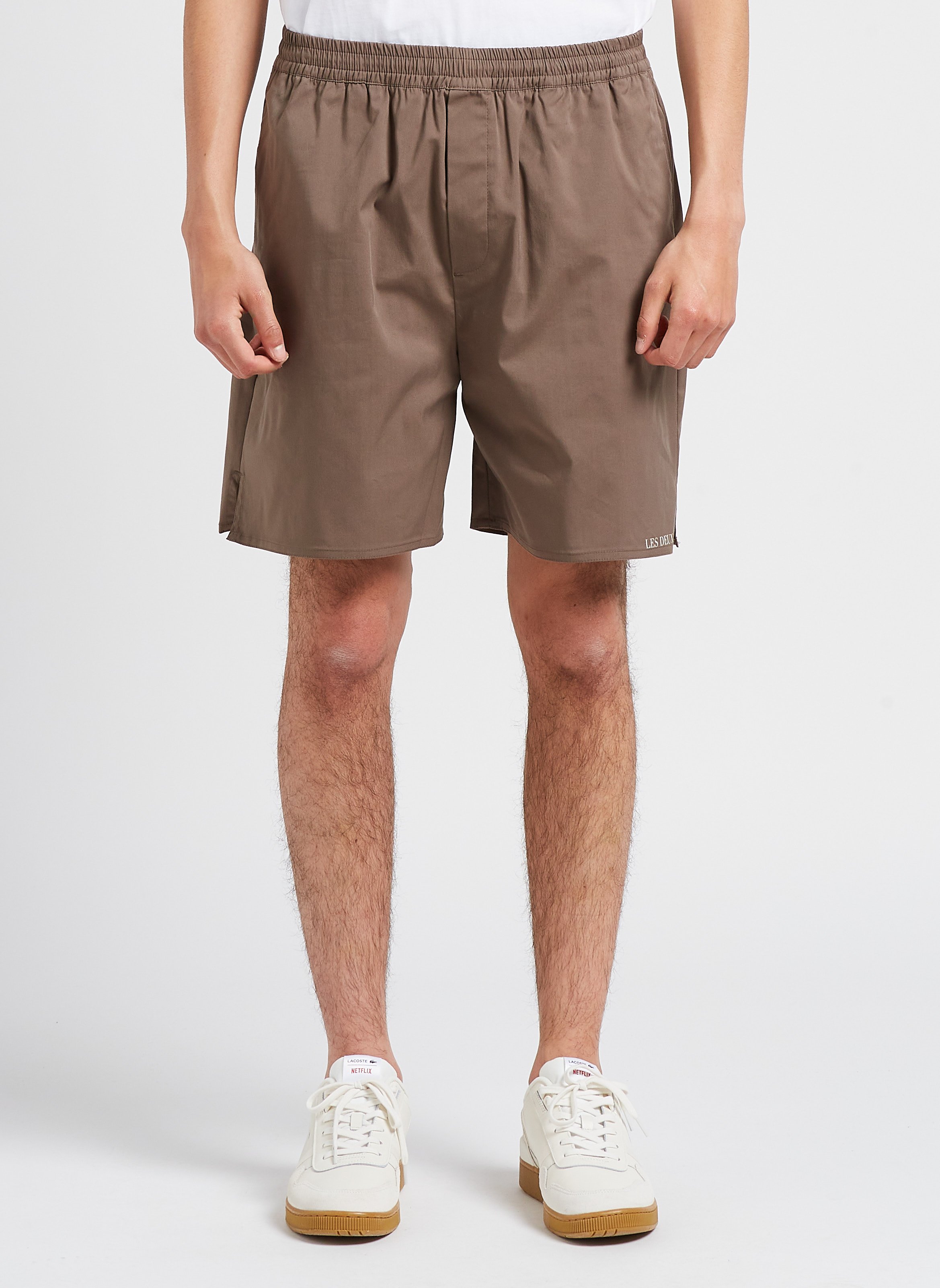 Cotton-blend shorts with elasticated waist LES DEUX