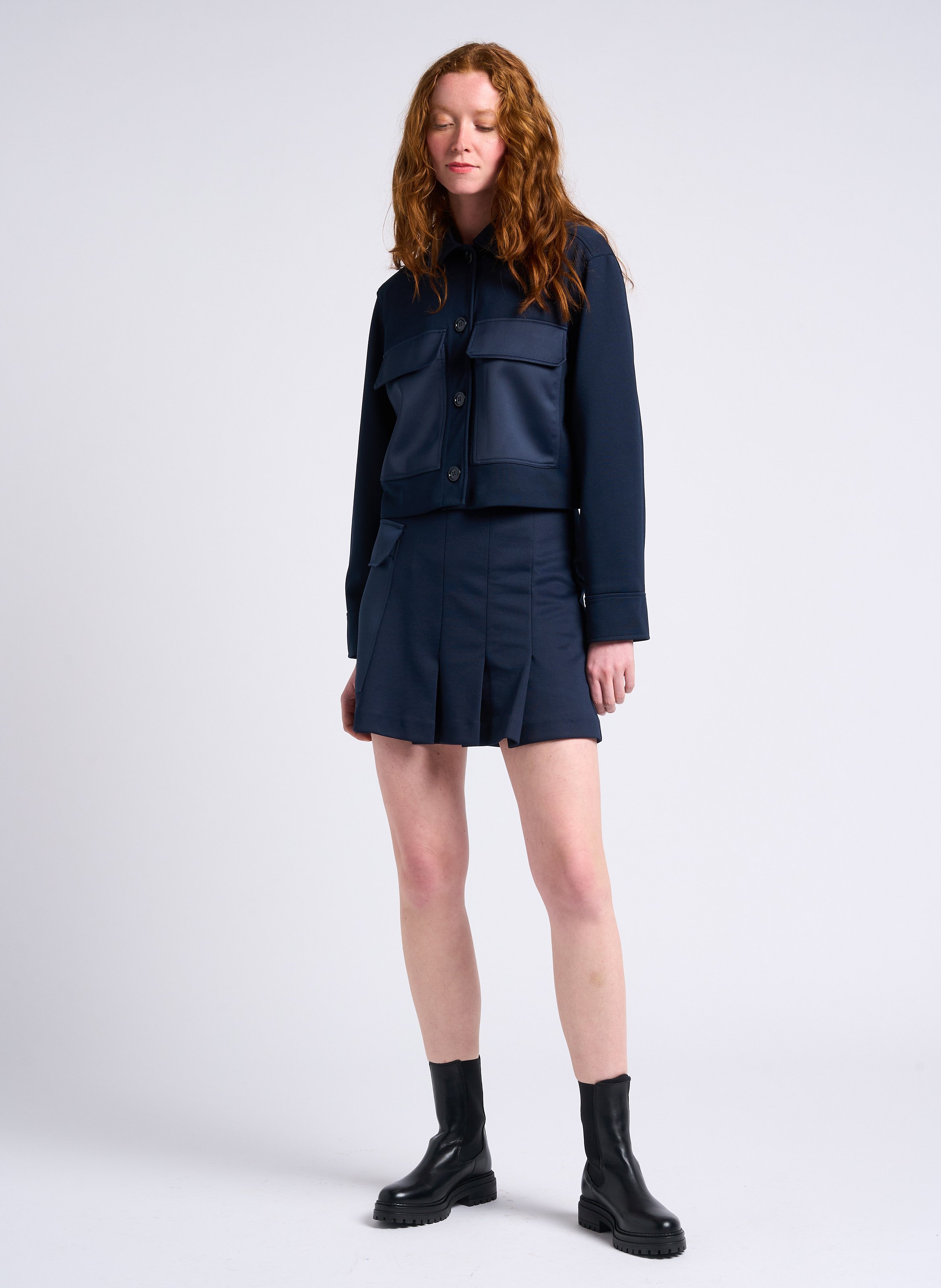 Smooth leather mid-calf boots COSMOPARIS Black