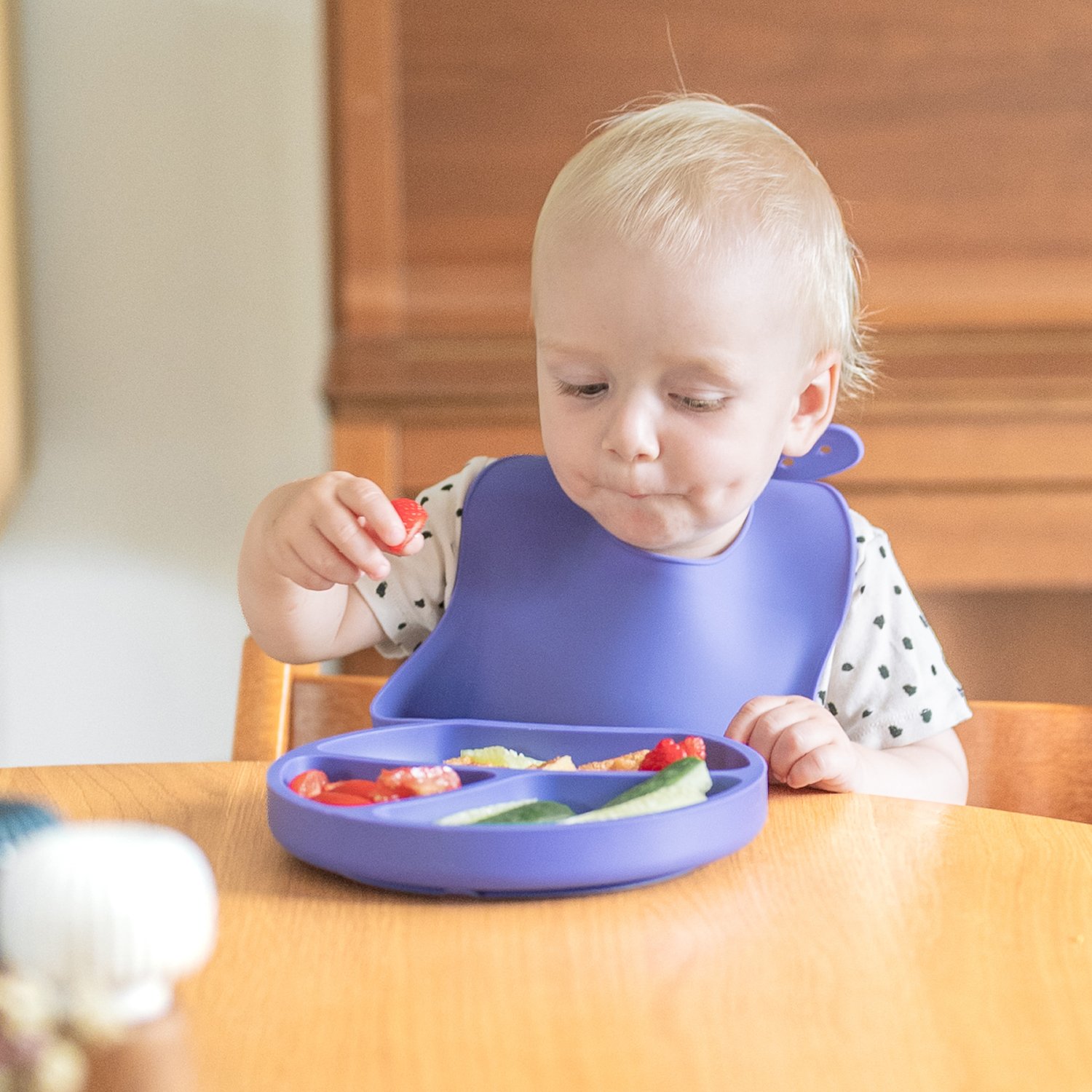Assiette ventouse en silicone KINDSGUT Violet