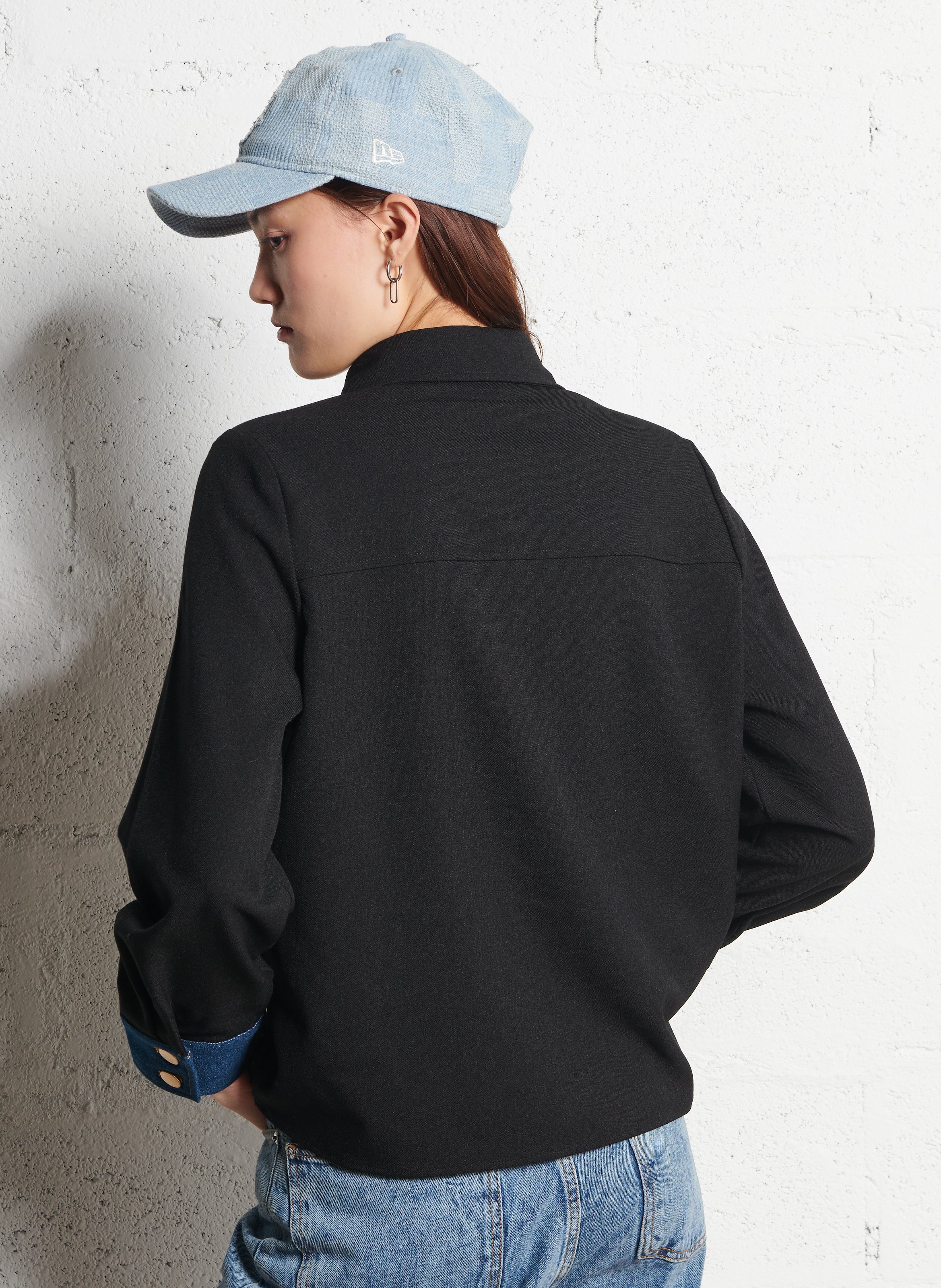 Rechte blouse VILA Zwart