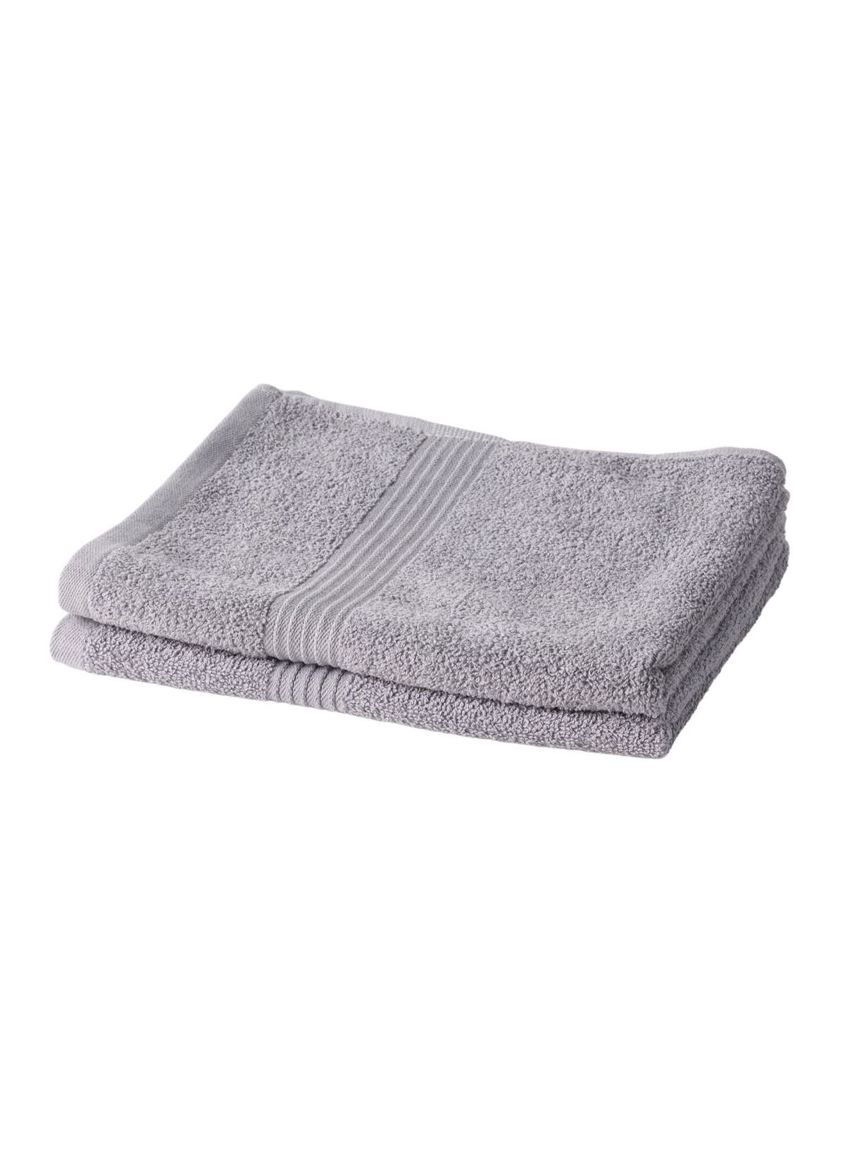 Set of 2 cotton bath towels TODAY LINGE DE MAISON Grey