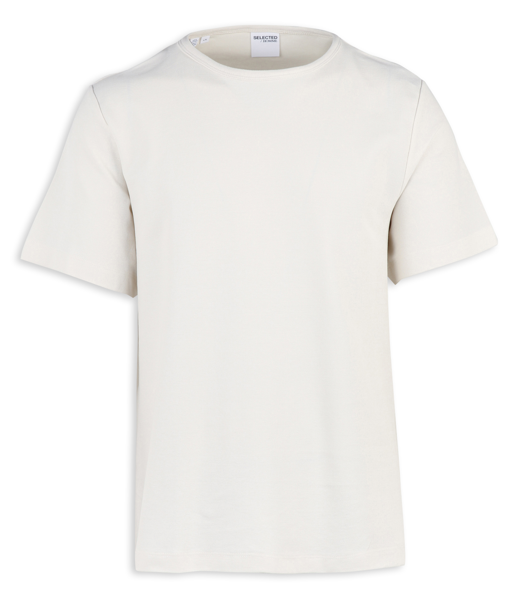 Tee-shirt col rond en coton bio JOSEPH Egret