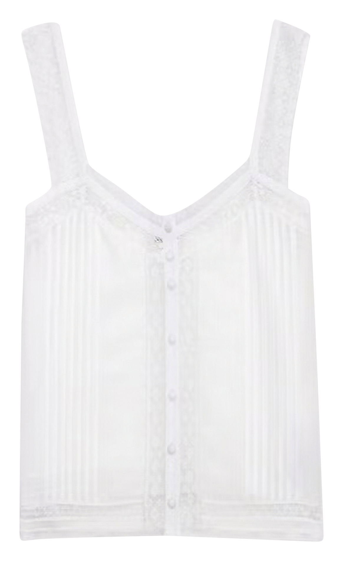 Caraco col v en coton mélangé ZADIG&VOLTAIRE Blanc