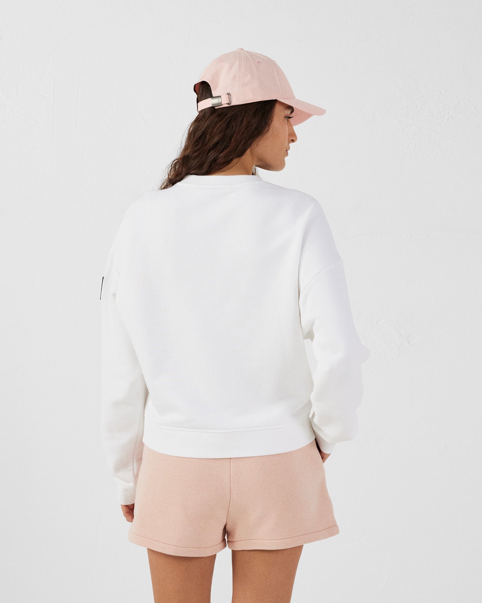Bicolor round neck Pinako sweatshirt JOTT White