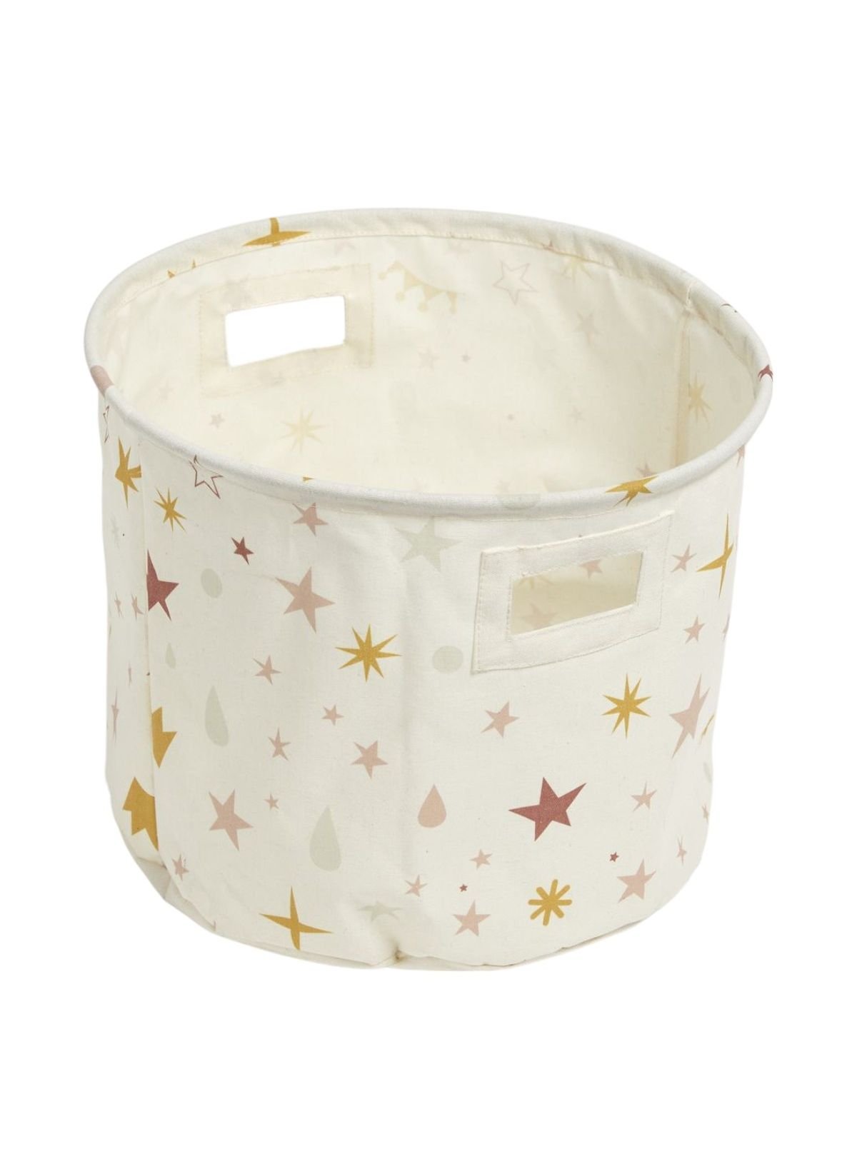 Round storage basket FACTORY White