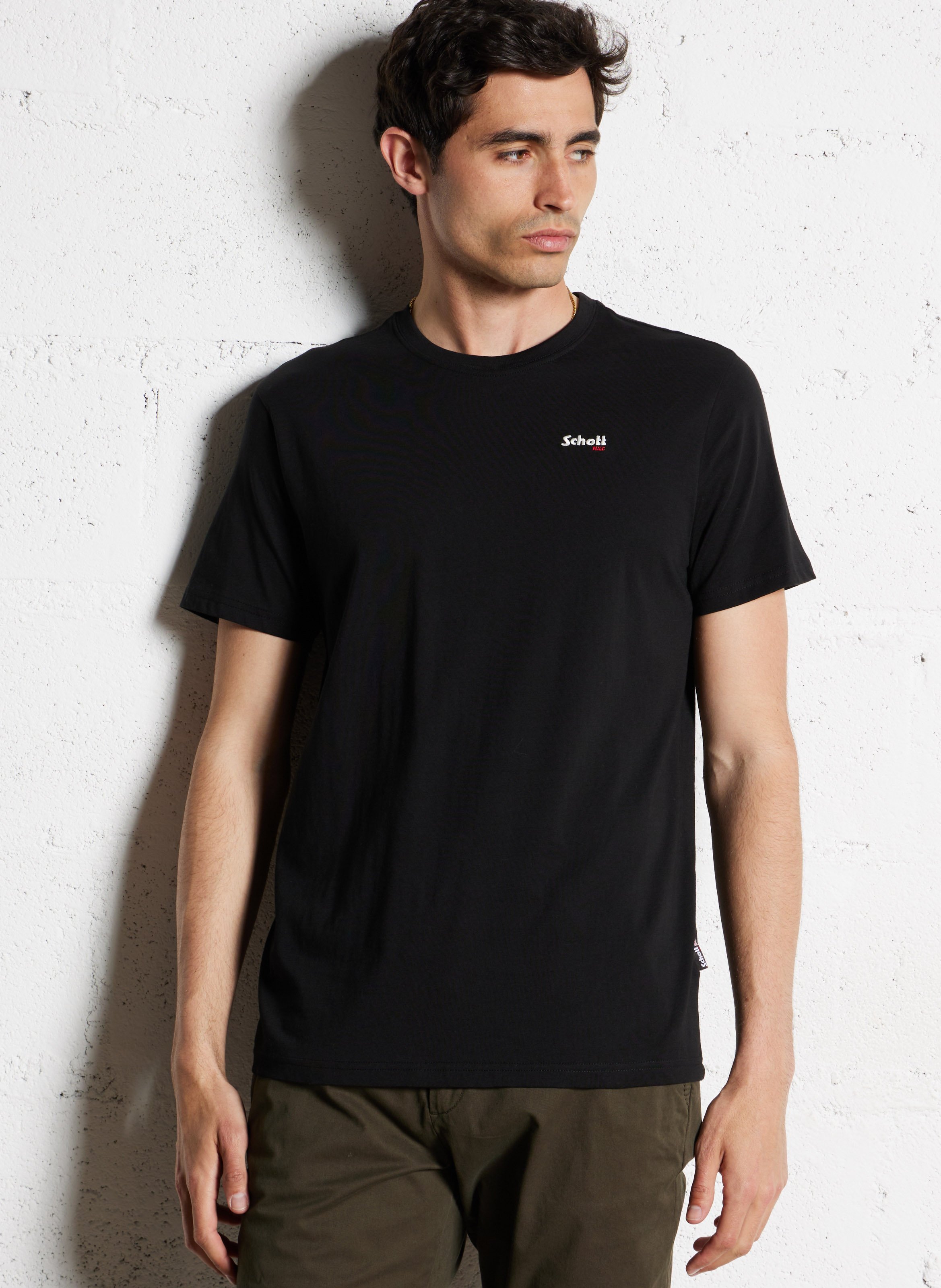 Enastate short-sleeved cotton T-shirt SCHOTT