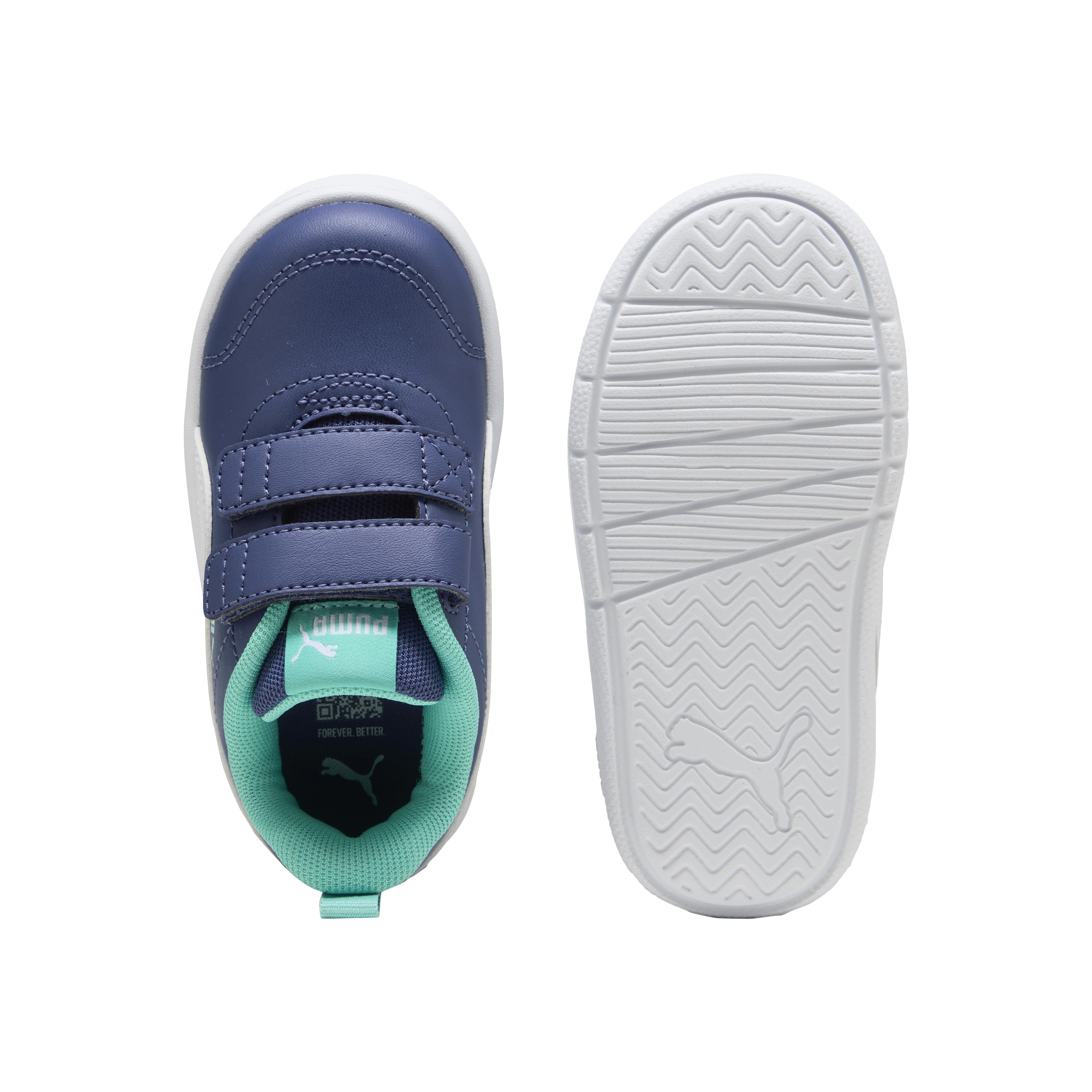 Low children's sneaker with Velcro straps Courtflex v3 v inf PUMA Blue