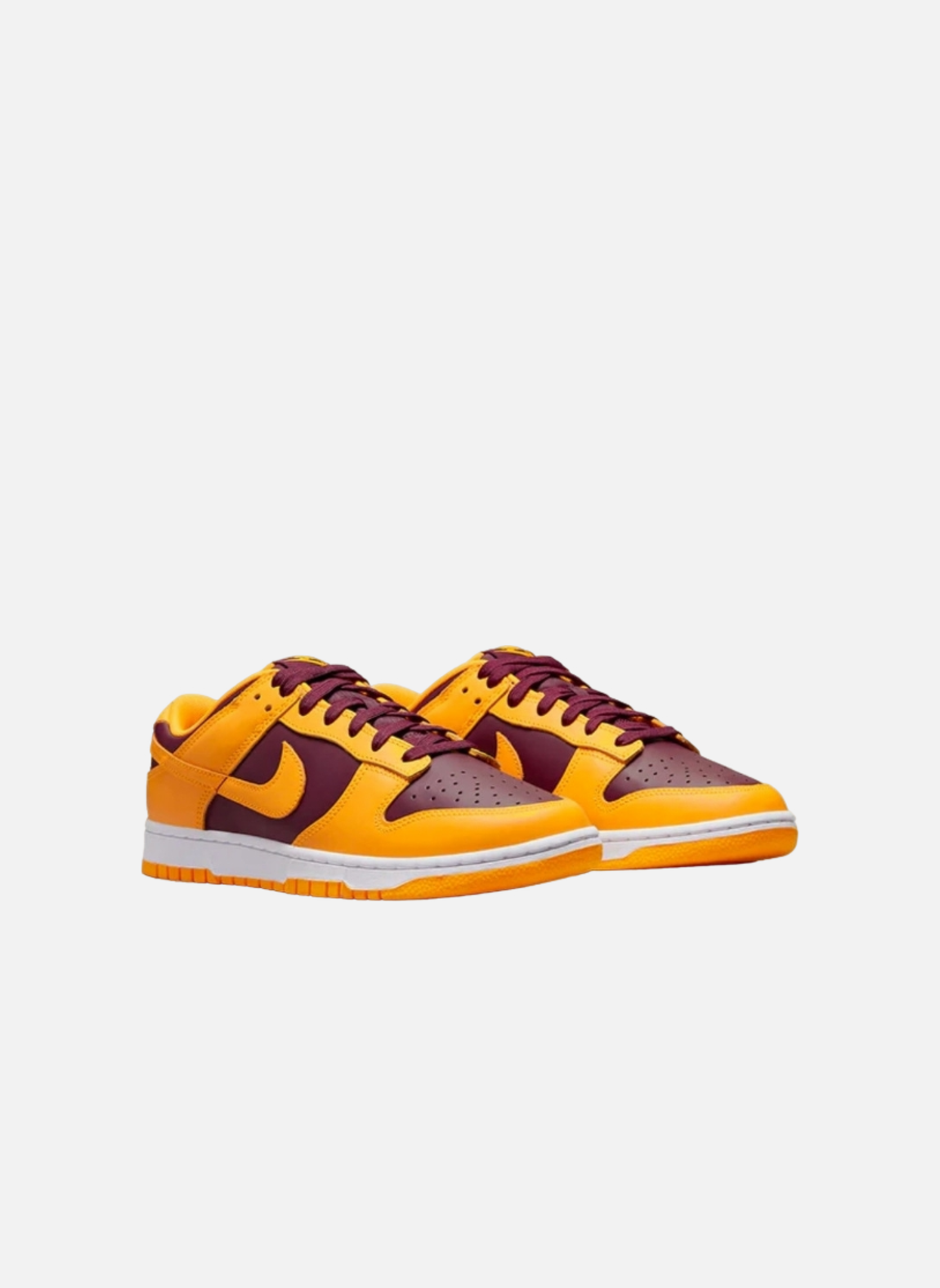 Leather low-top sneakers NIKE Brown