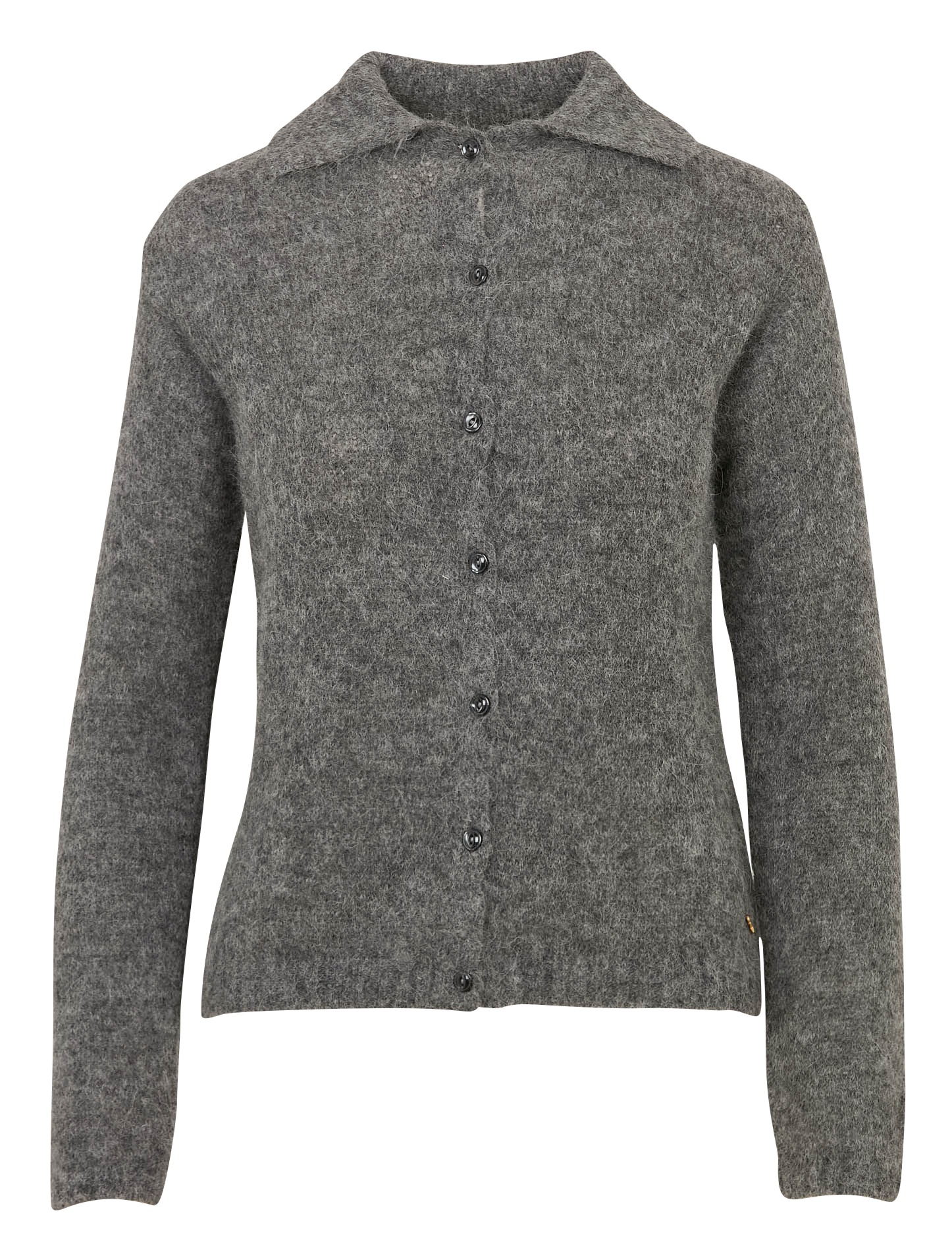 Straight wool-blend cardigan DES PETITS HAUTS Grey