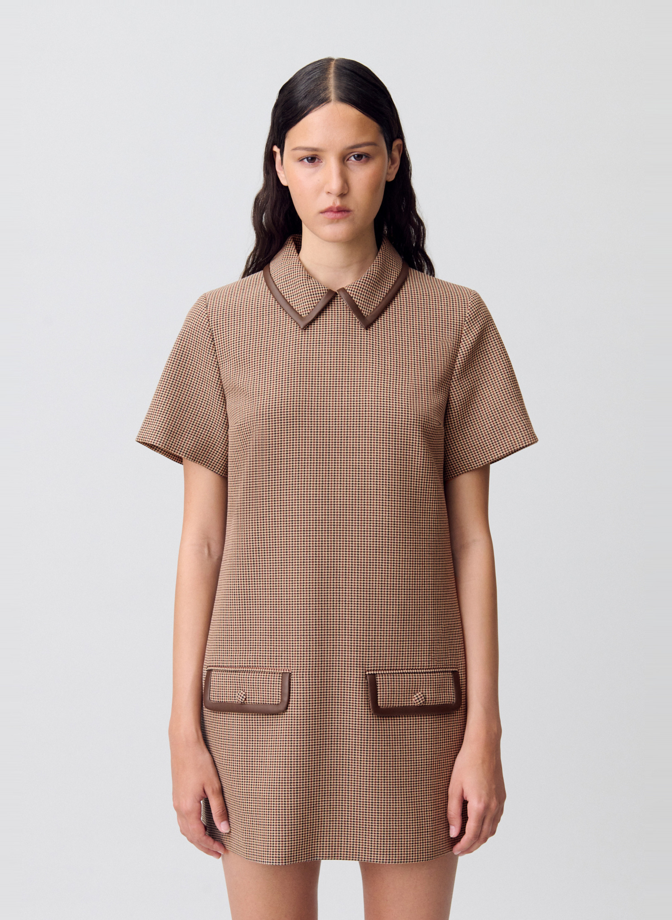 Robe courte droite col classique CLAUDIE PIERLOT Multicolore