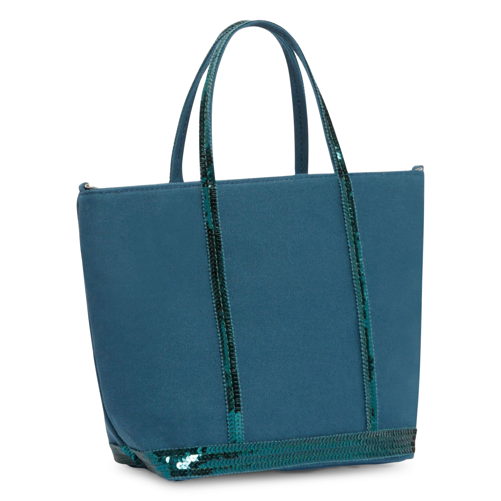 Cabas S en coton à sequins VANESSA BRUNO Vert