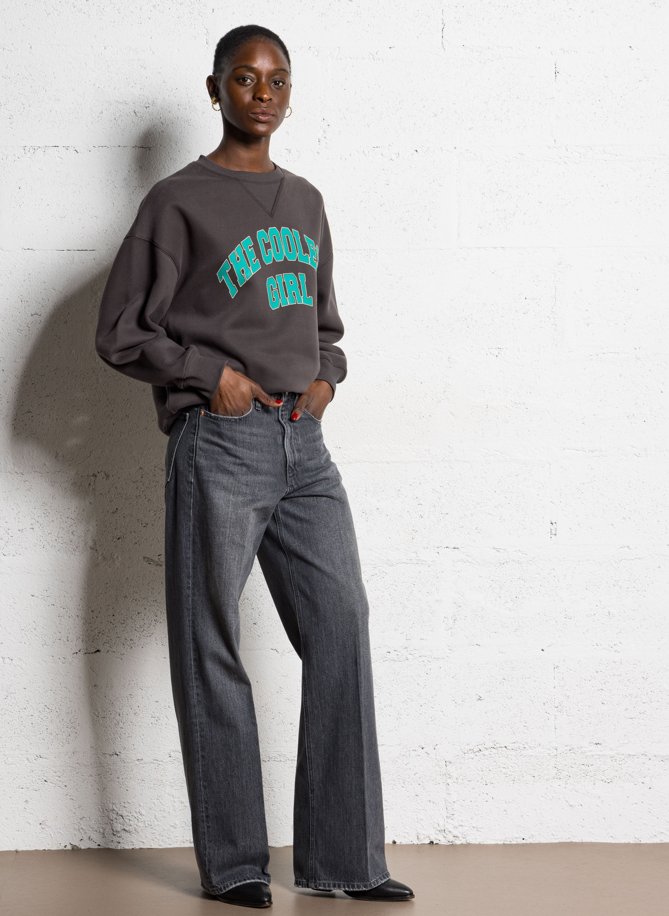 Sweater met ronde hals BERENICE Grijs