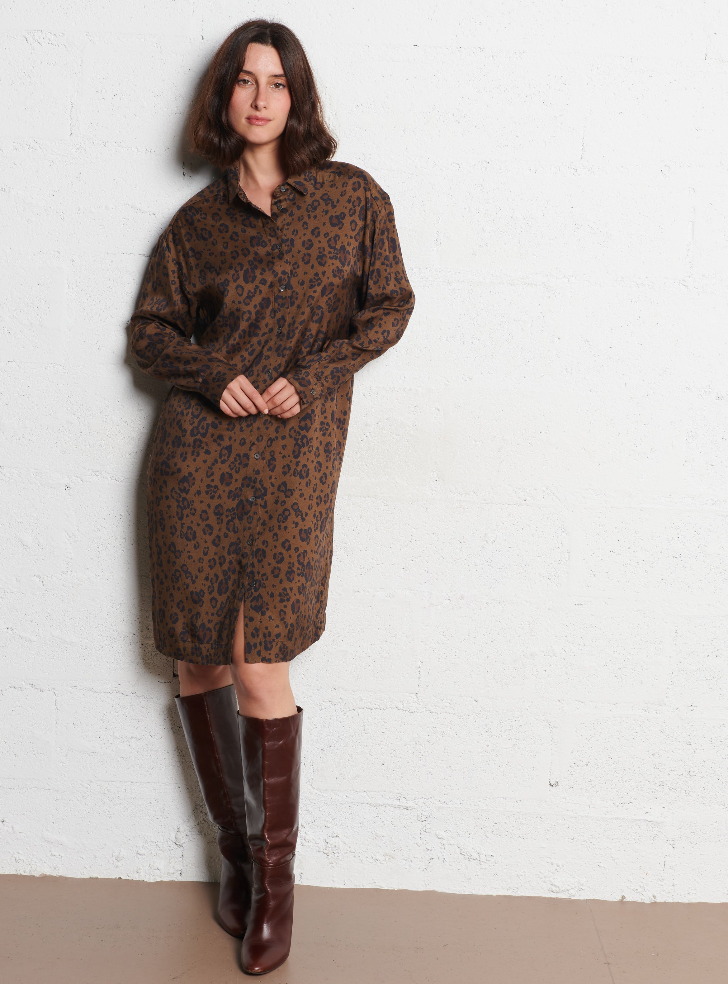 Robe chemise ample fluide HARTFORD Multicolore