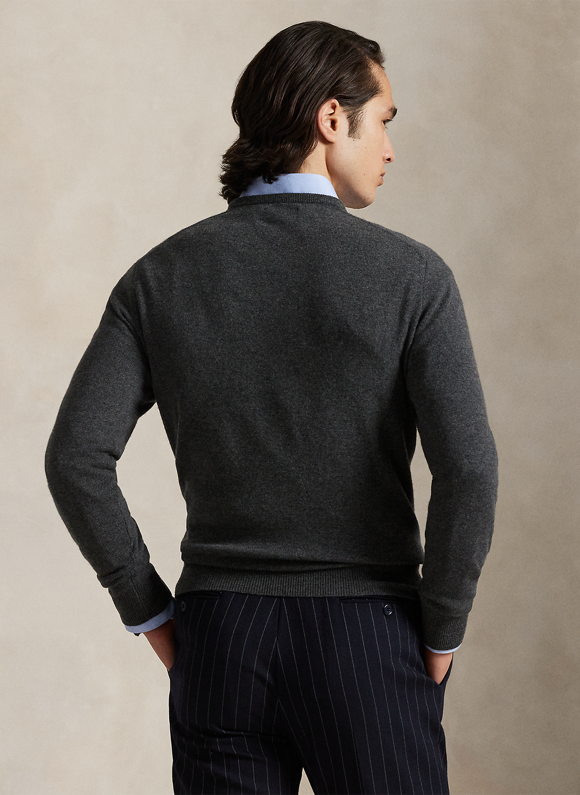 Gestreepte wollen trui POLO RALPH LAUREN Grijs