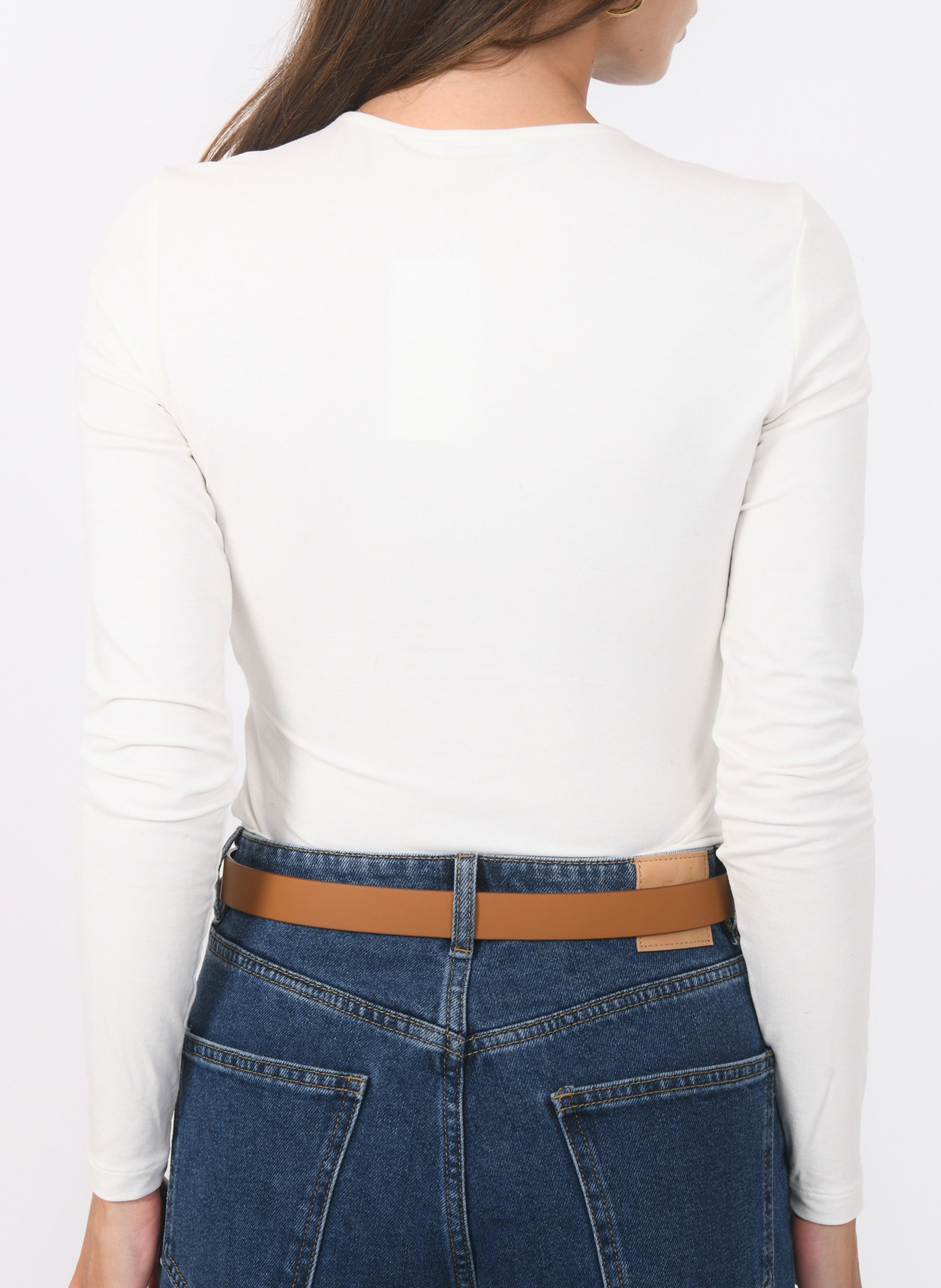 Aansluitende top met ronde hals KOOKAI Wit