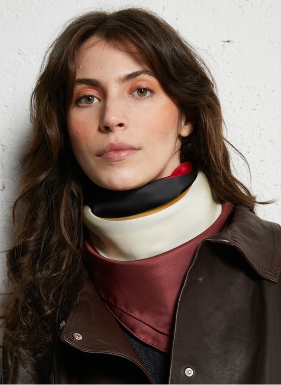 Aclaudie screen-printed silk scarf ONE SIZE - Main Image